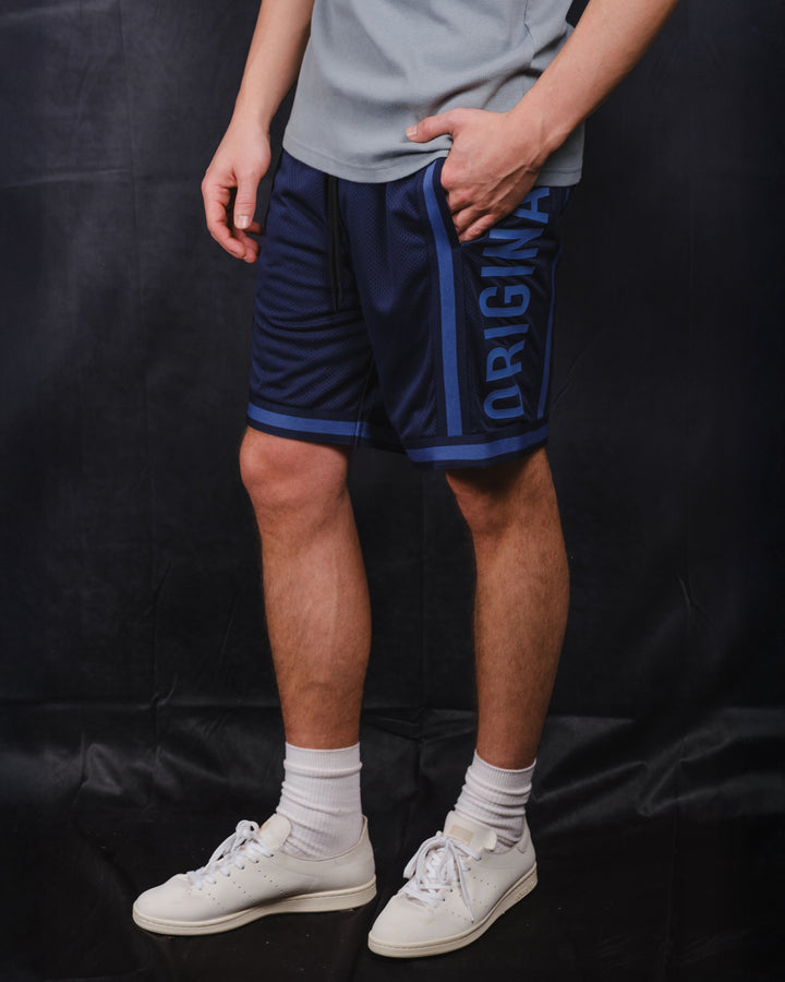 Originals Nylon Paneled Basketball Shorts 
#color_french-navy