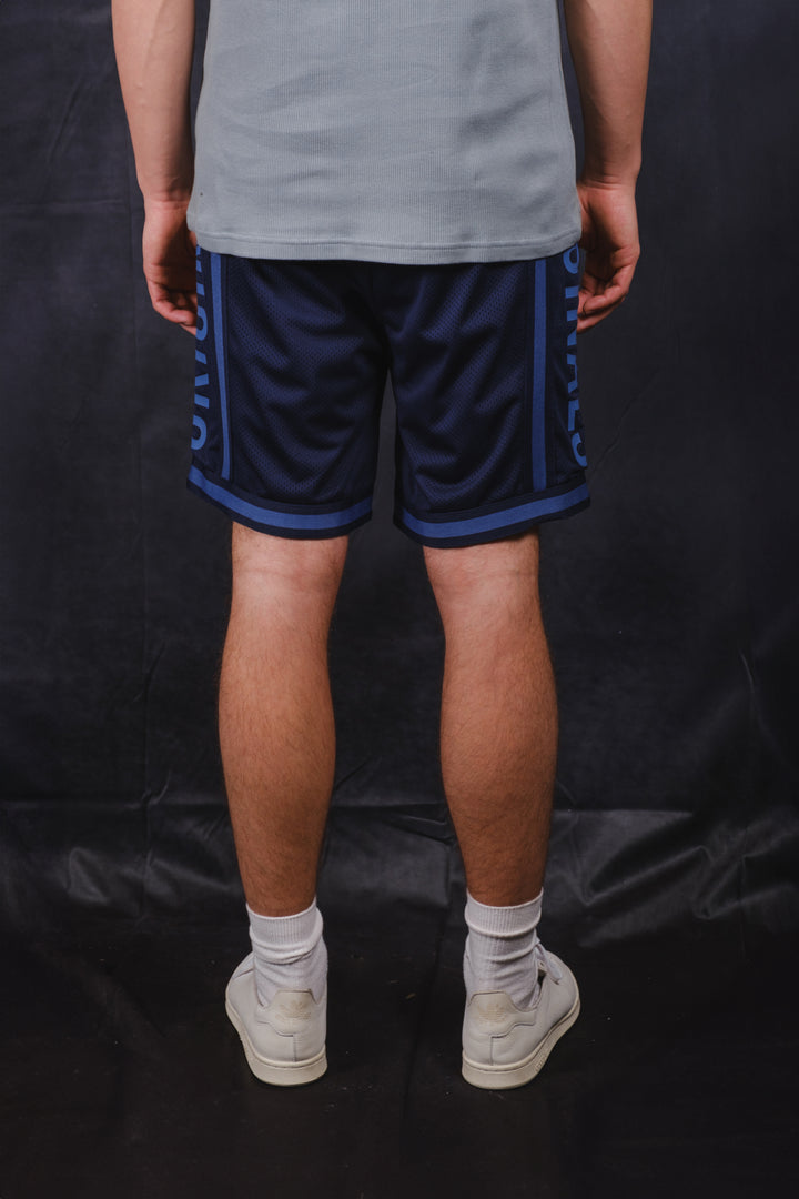 Sturdy nylon Originals Paneled Basketball Shorts with elongated drawstrings
#color_french-navy