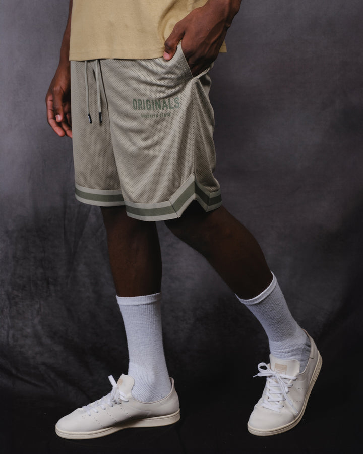 Classic men’s Originals Retro Mesh Shorts with comfortable stretch waist
#color_sage