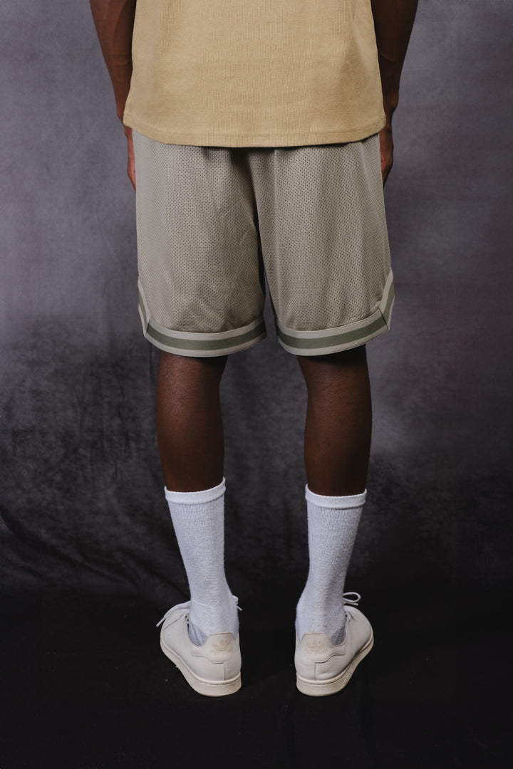 Lightweight mesh Originals Retro Shorts for men with elastic waistband
#color_sage