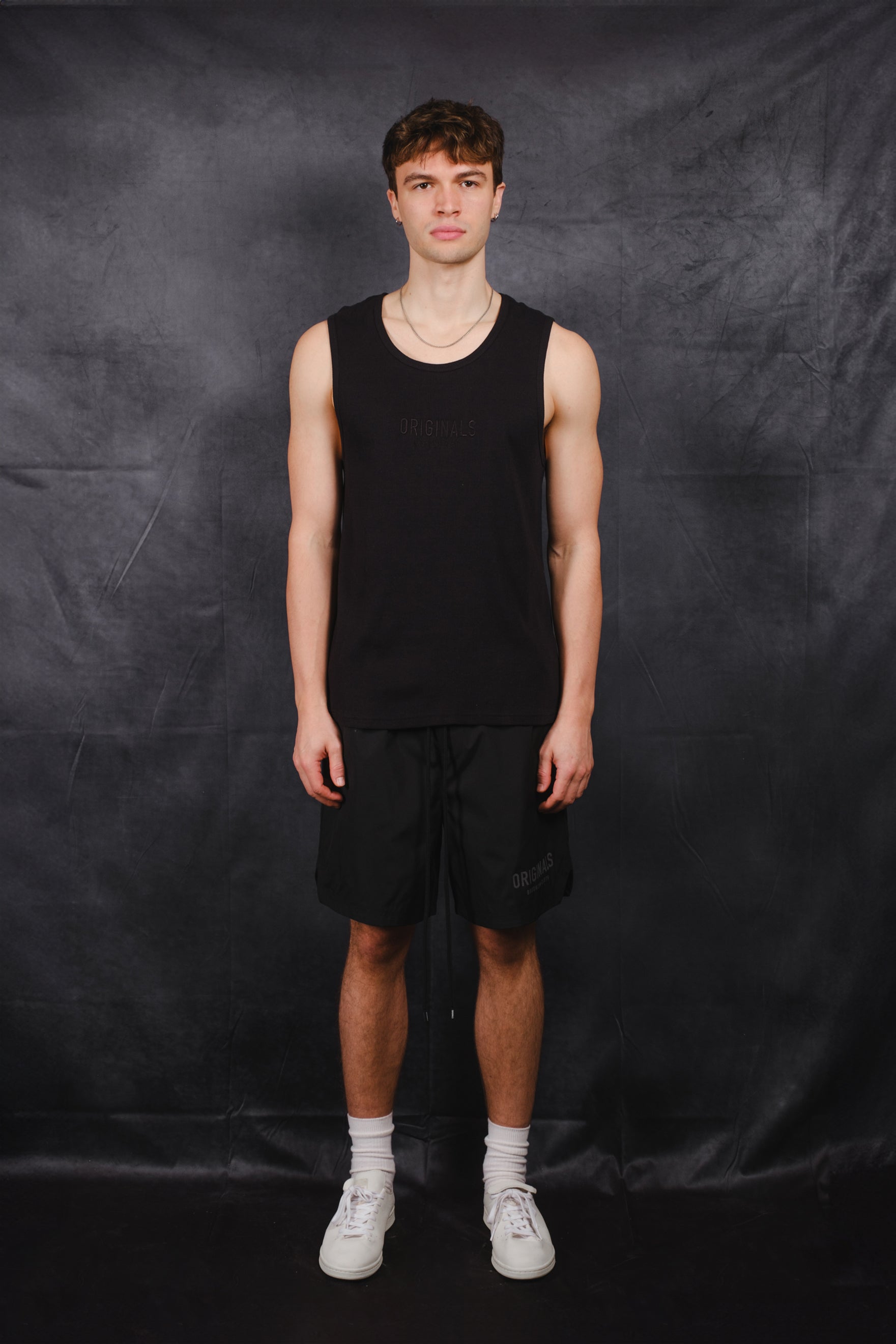 Basic Originals retro stretch shorts #color_black