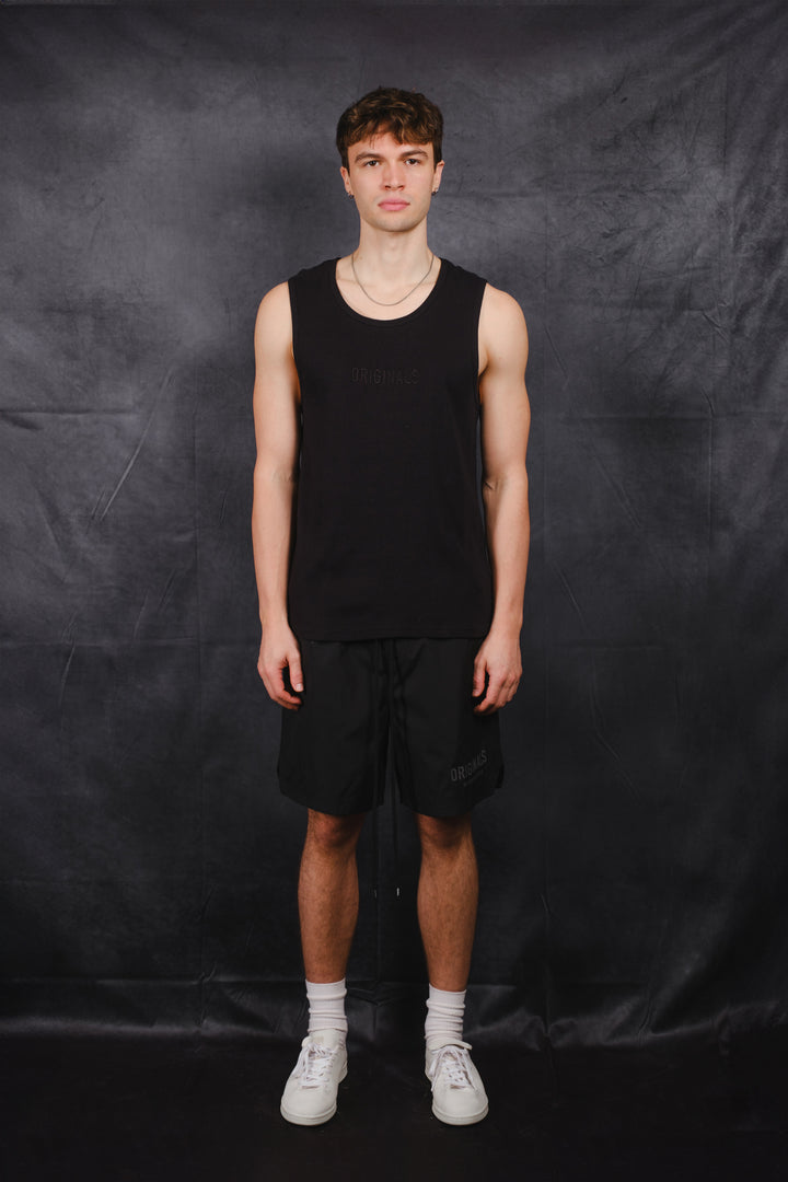 Basic Originals retro stretch shorts #color_black