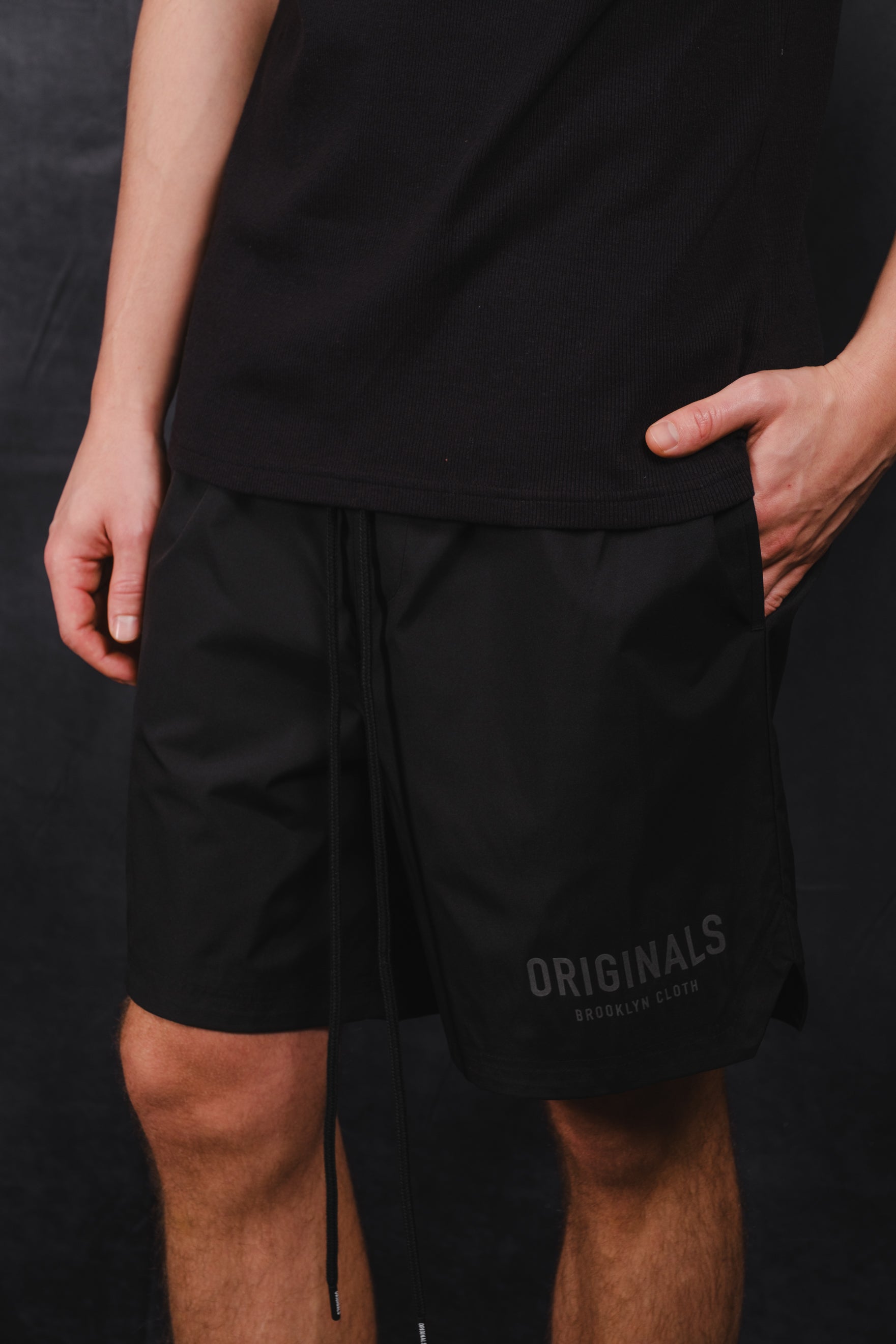 Men’s Originals Stretch Shorts with vintage style and soft stretch fabric
#color_black