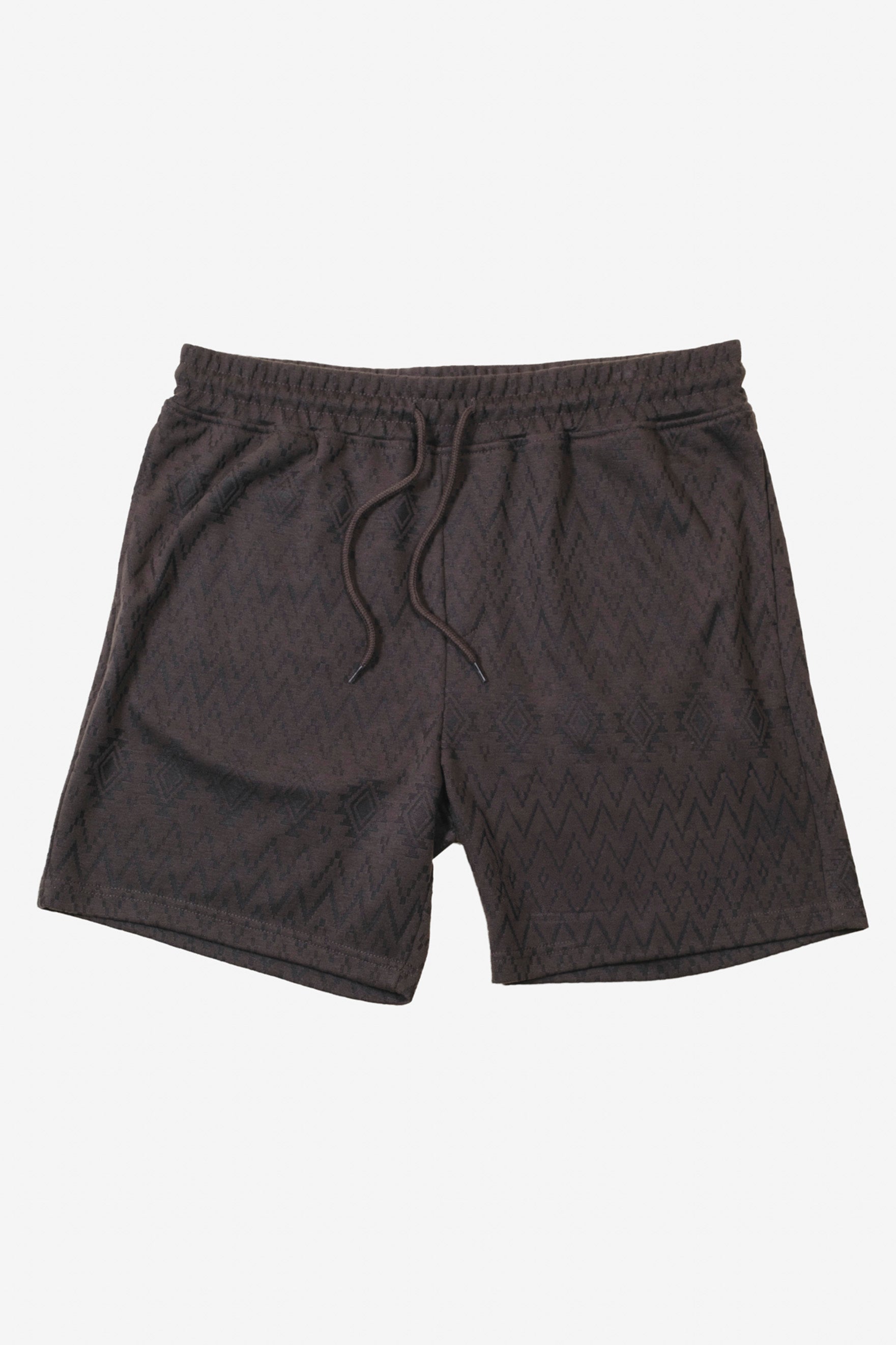 Men's aztec jacquard knit short with an elastic and drawstring waist
 #color_dusty-black
