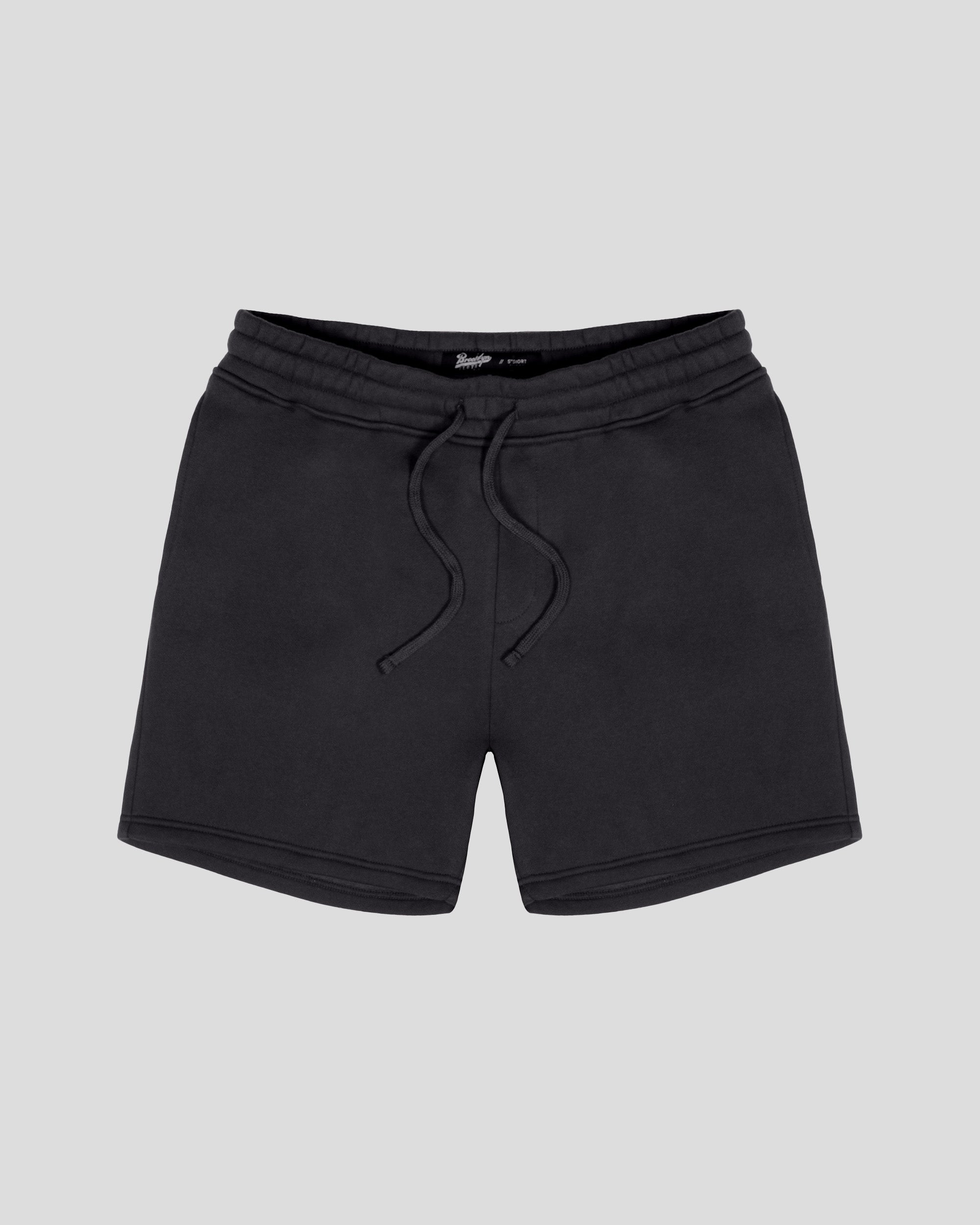 5" Heavy Weight Fleece Shorts in Black