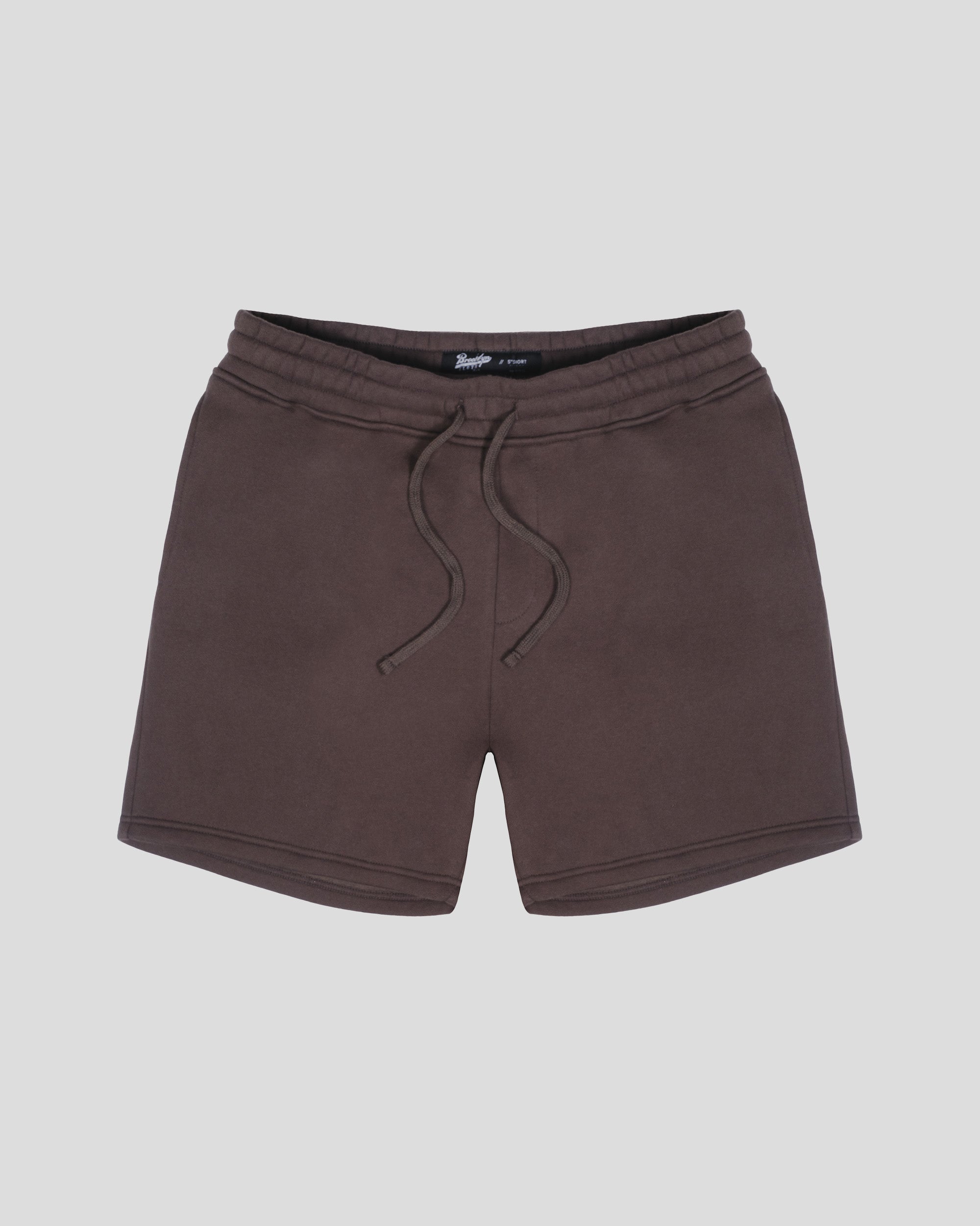 5" Heavy Weight Fleece Shorts in Brown