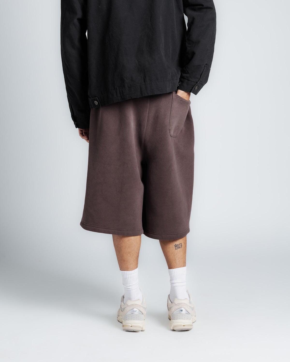 The Daily Oversized Sweatshort in Brown