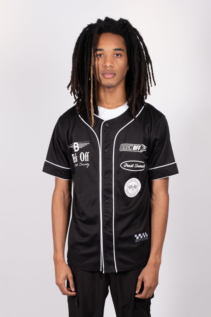 Back Off Mesh Baseball Jersey
#color_black