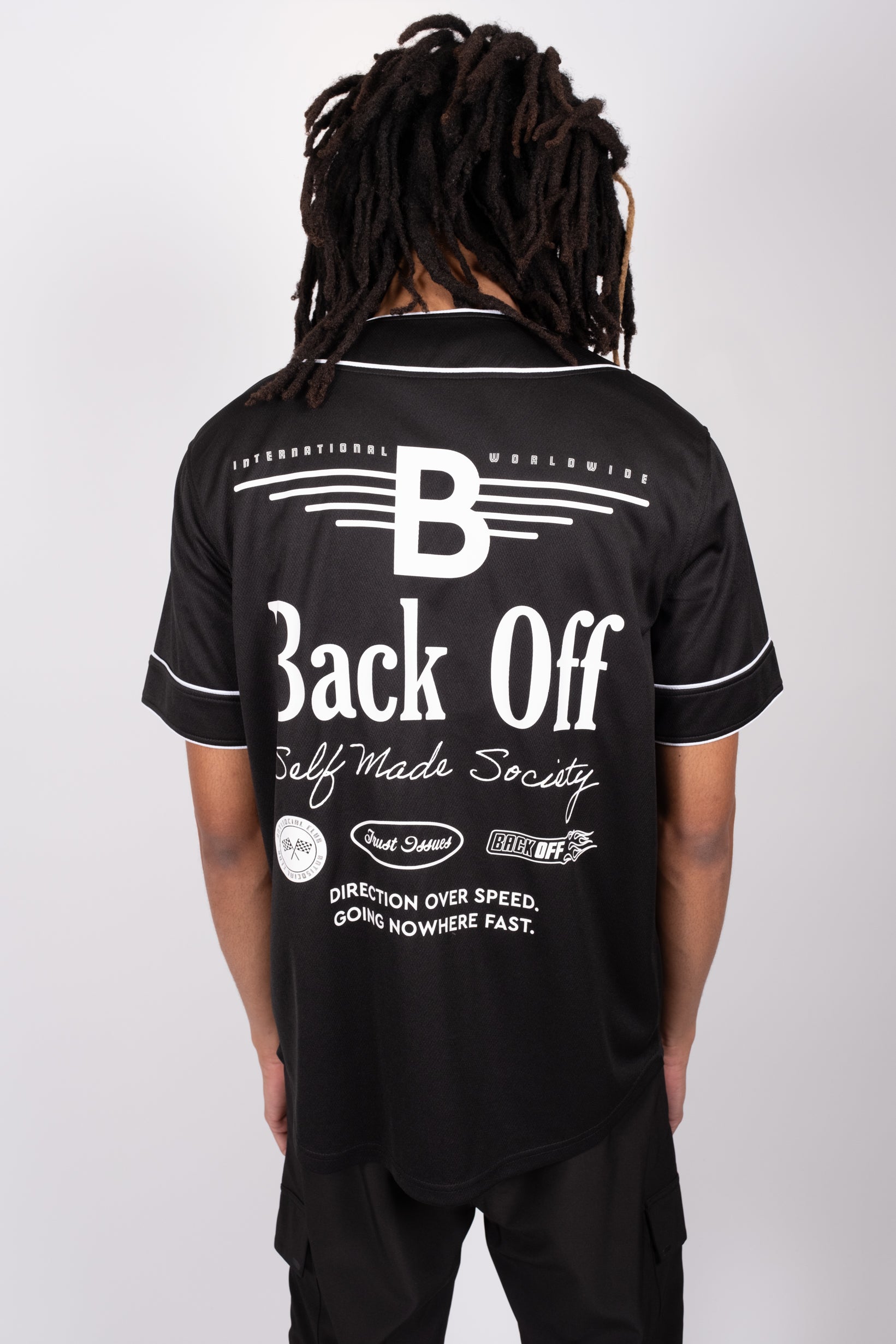 Back Off Mesh Men's  Baseball Jersey
#color_black