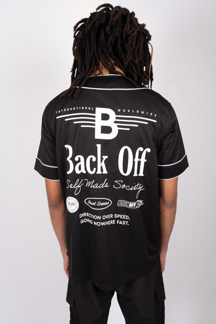 Back Off Mesh Men's  Baseball Jersey
#color_black