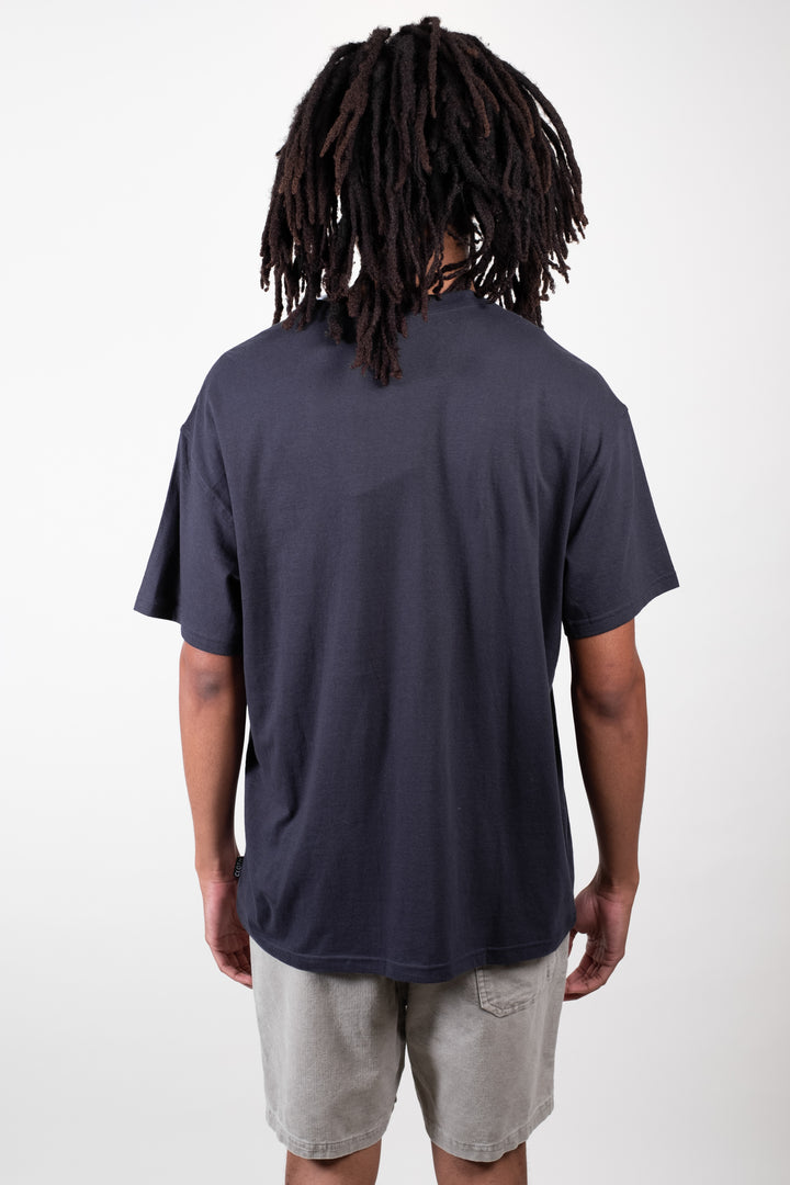 Boxy LA Varsity Tee with a relaxed fit
#color_french-navy
