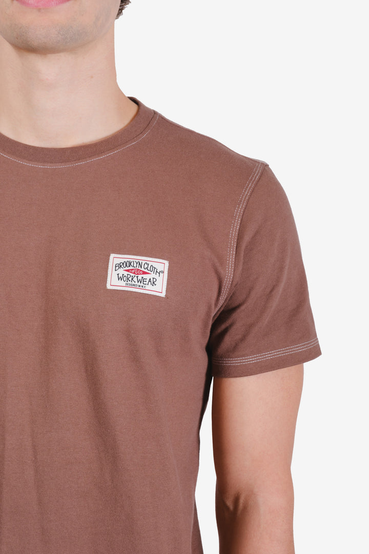 Oversized crewneck in breathable 250 GSM cotton 
#color_brown