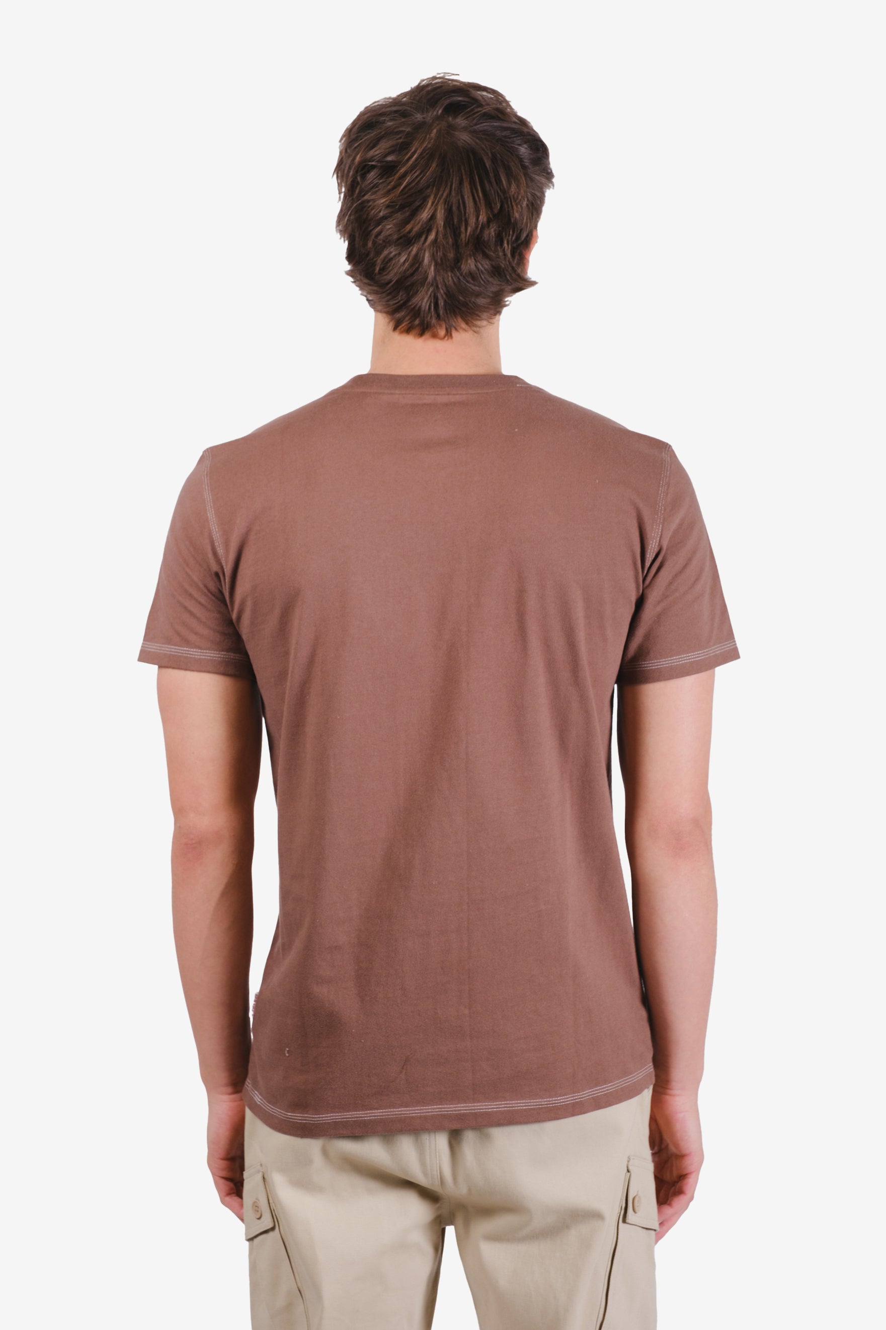 High quality oversized crewneck in 250 GSM cotton #color_brown