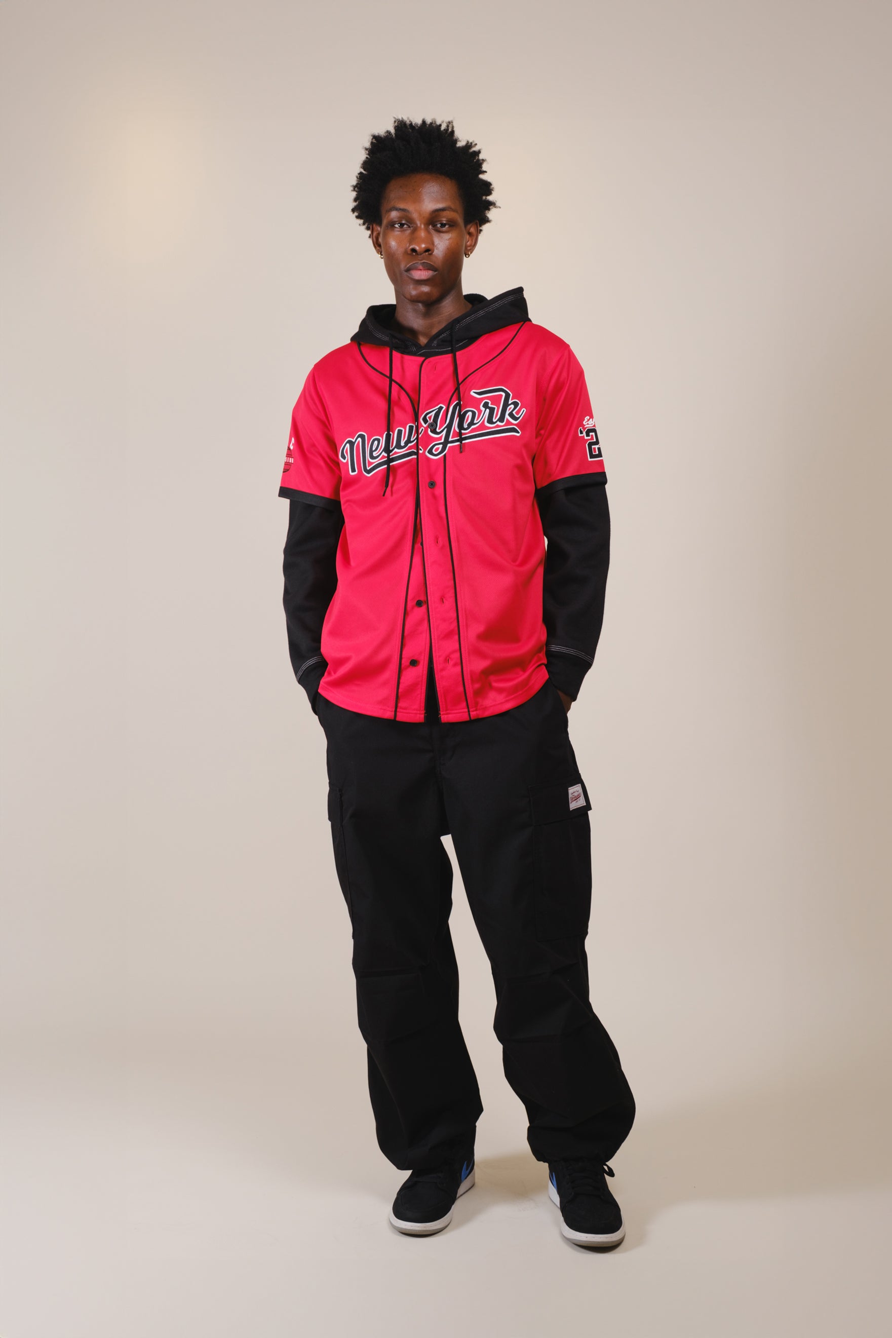 Relaxed fit Comfortable men’s NY Excelsior jersey
#color_red