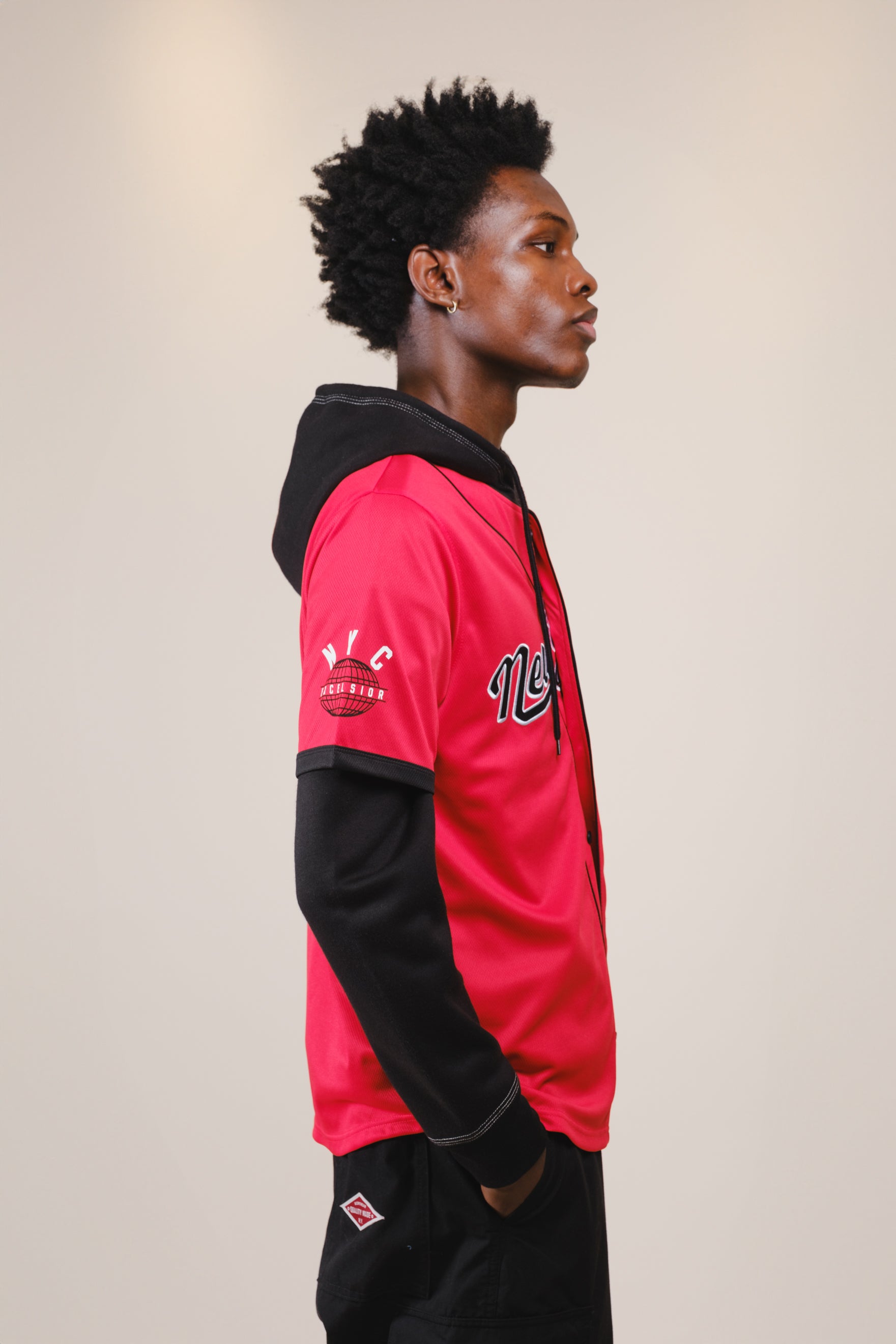 Comfortable men’s NY Excelsior relaxed-fit jersey
#color_red