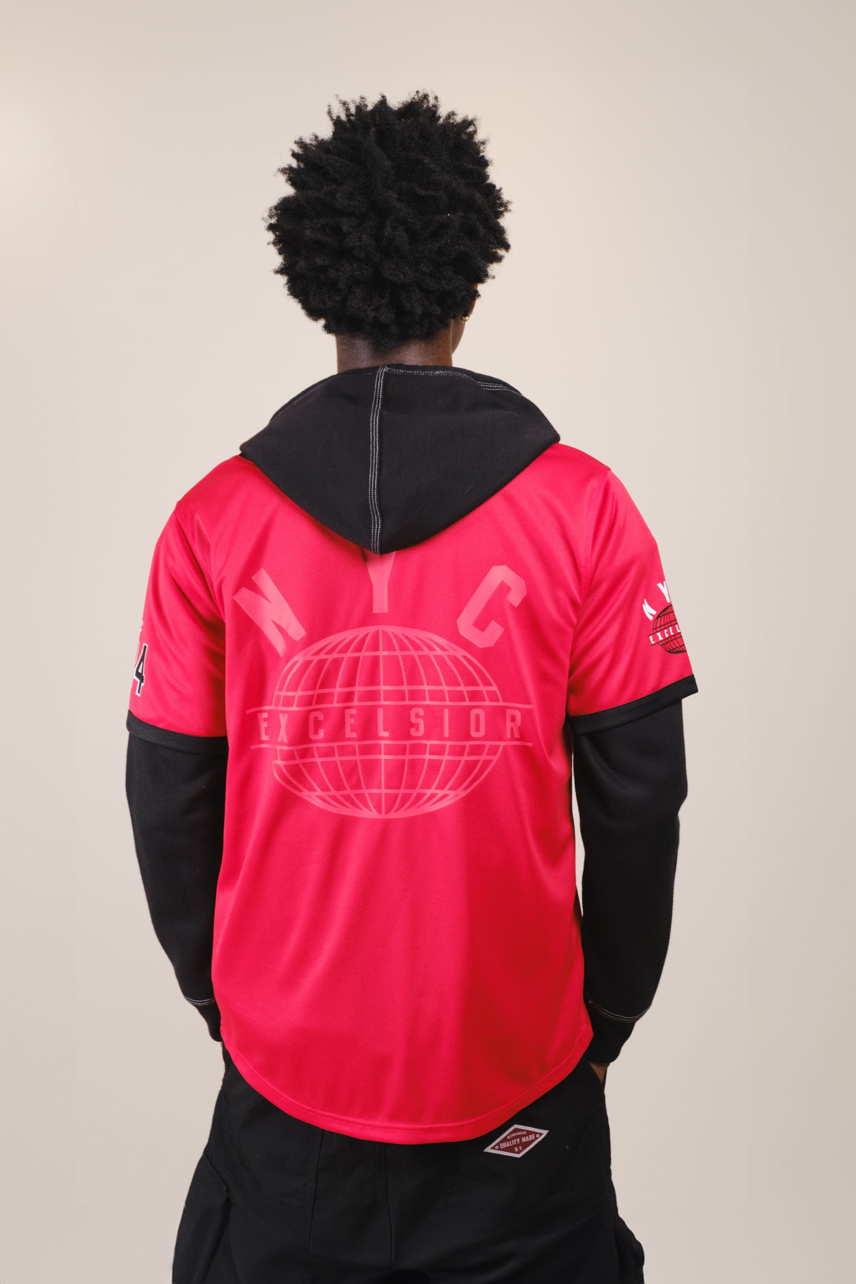 Comfy Comfortable men’s NY Excelsior relaxed fit jersey 
#color_red