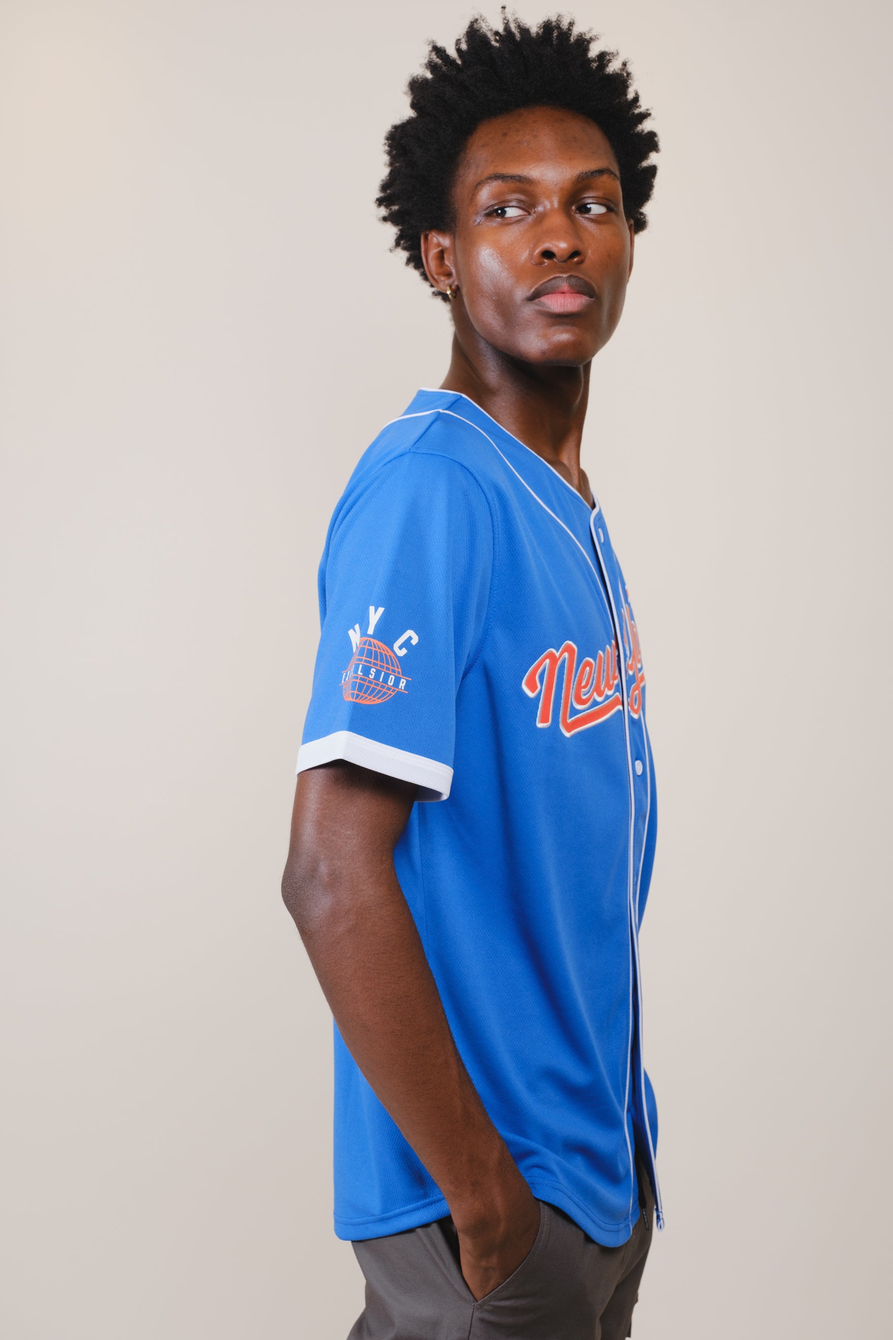 Relaxed fit NY Excelsior baseball jersey for men
#color_royal blue