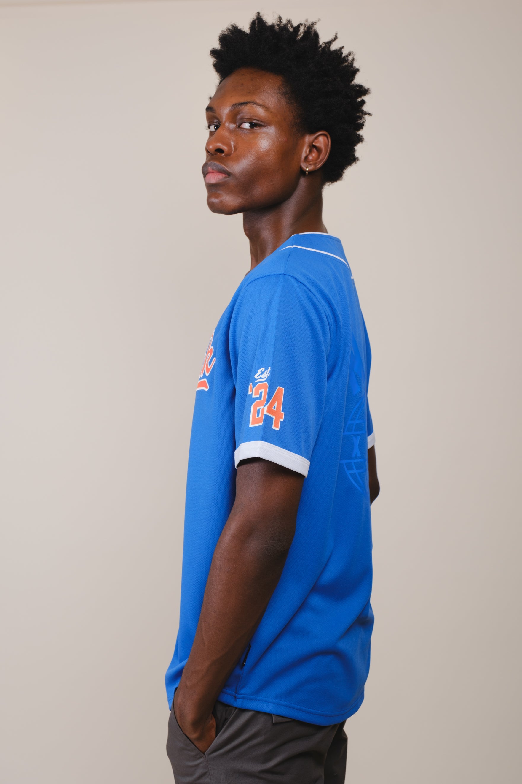 Relaxed fit mens NY excelsior jersey 
#color_royal blue