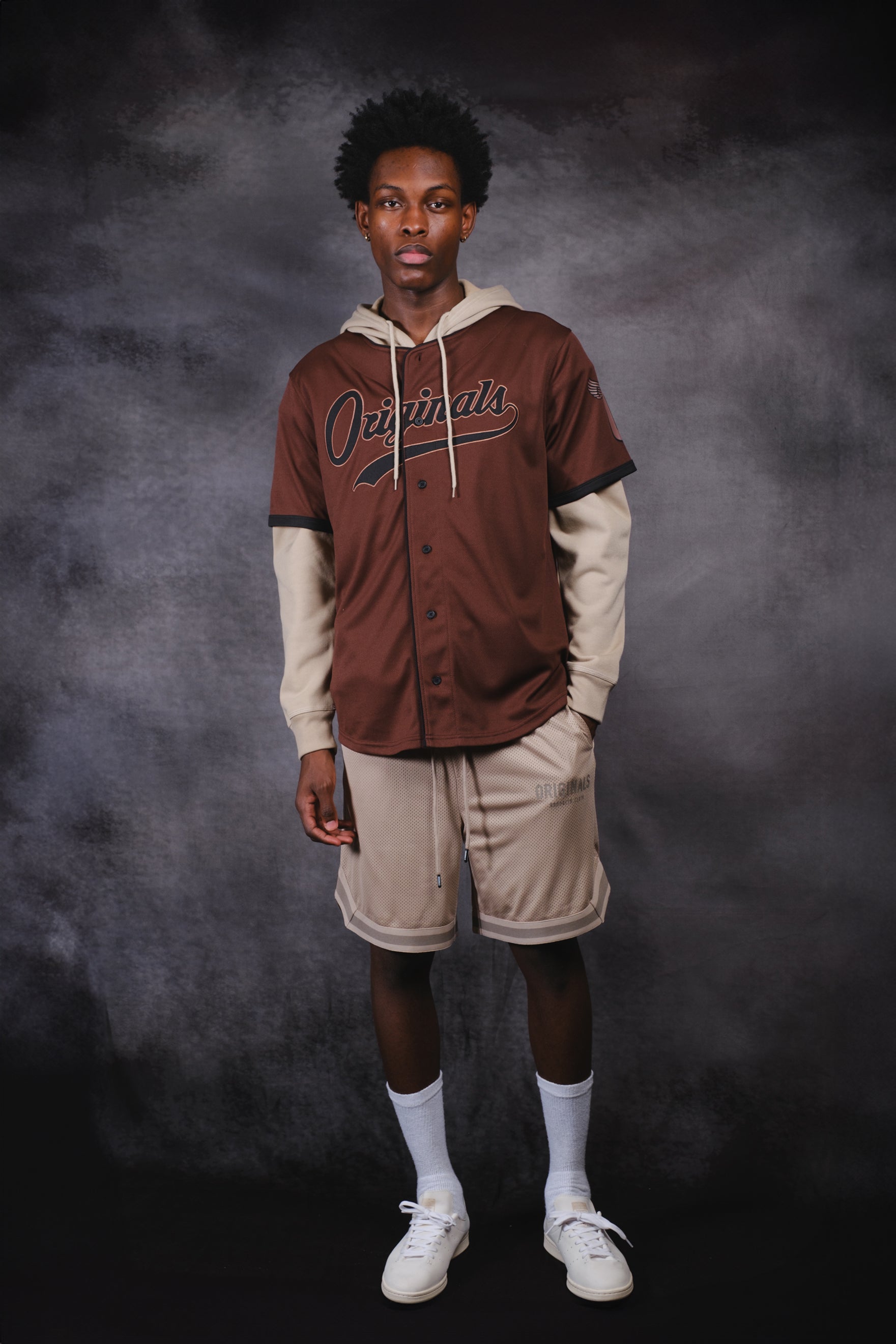 Originals baseball jersey with oversized fit for men
#color_dark mocha