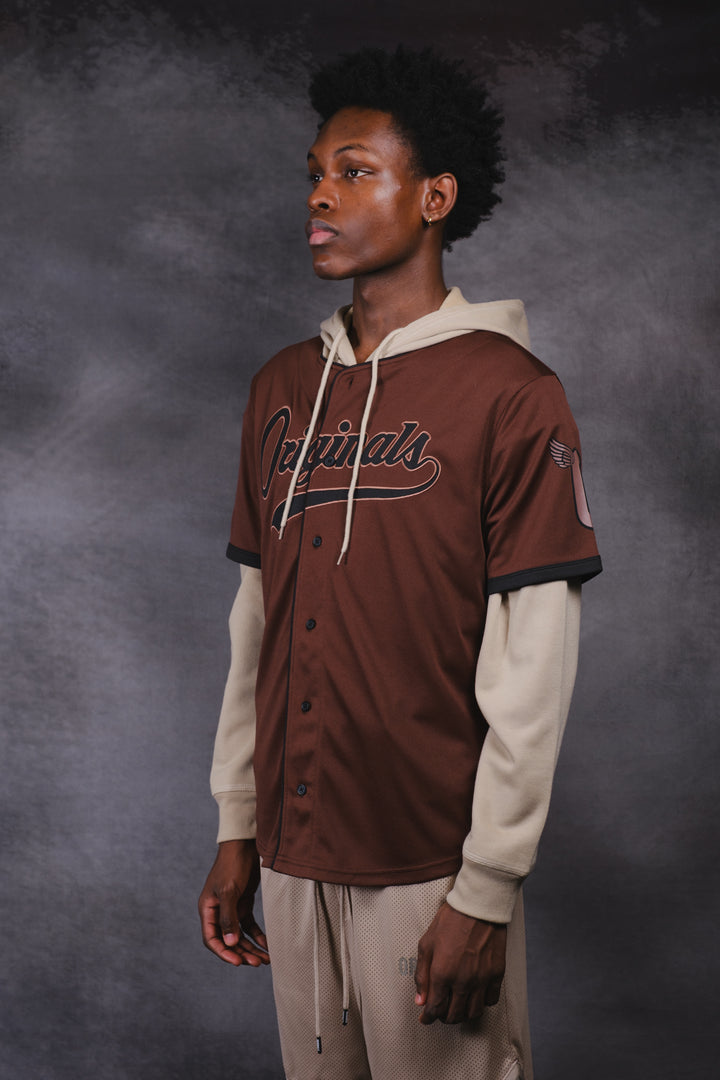 Originals oversized baseball jersey for men
#color_dark-mocha