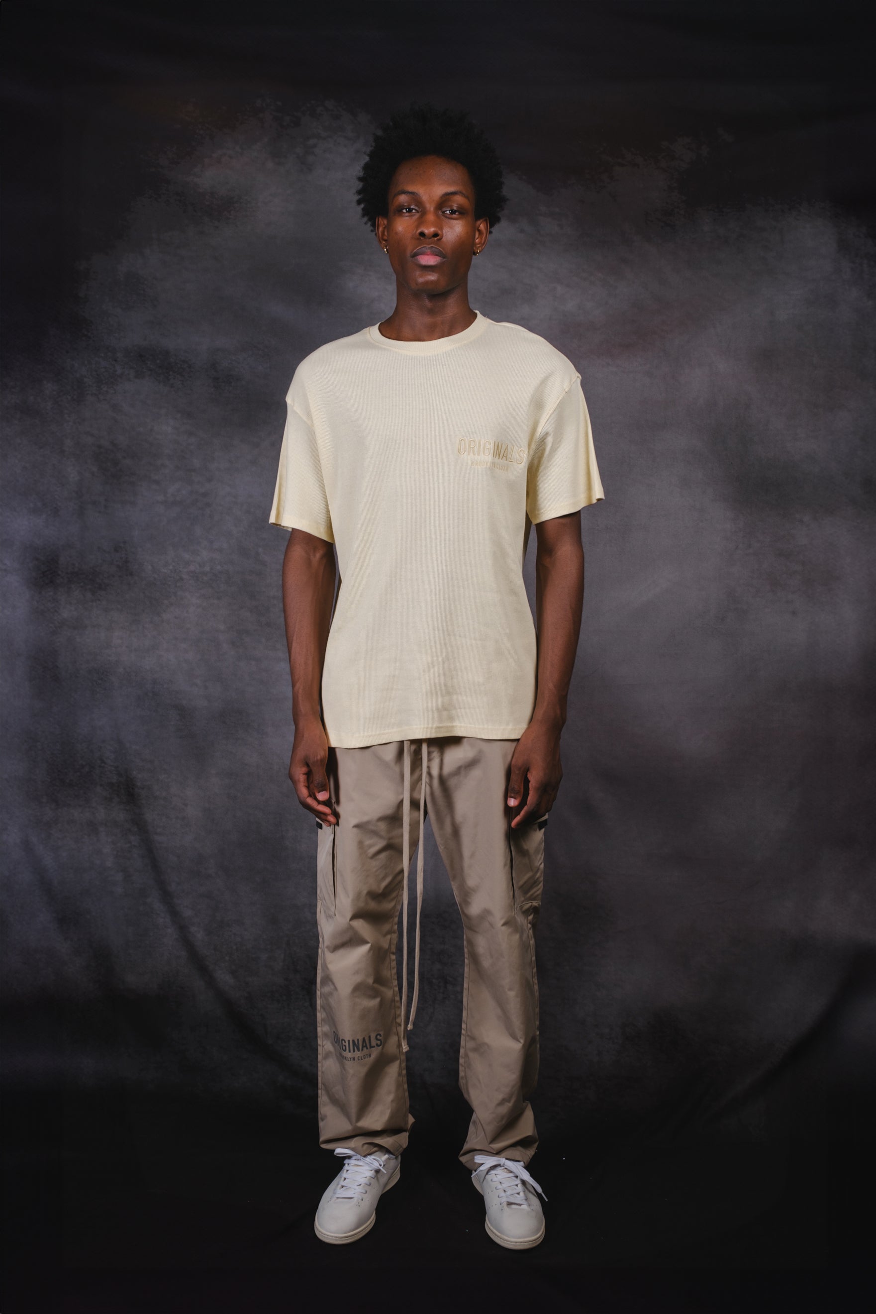 Soft cotton Originals Ribbed Tee, ribbed for texture and style
#color_biscuit