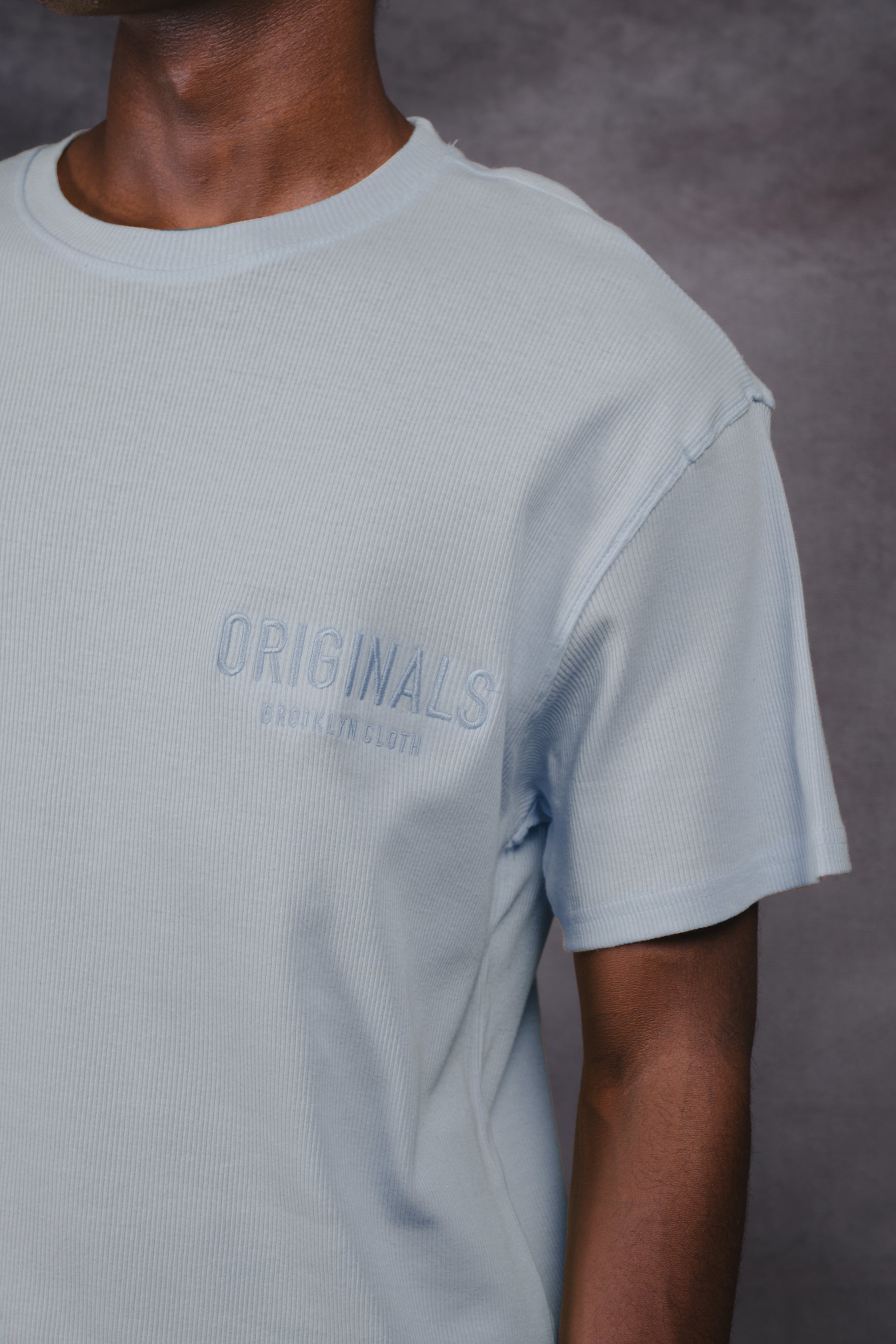 Casual Originals Ribbed Tee with ribbed texture 
#color_quarry