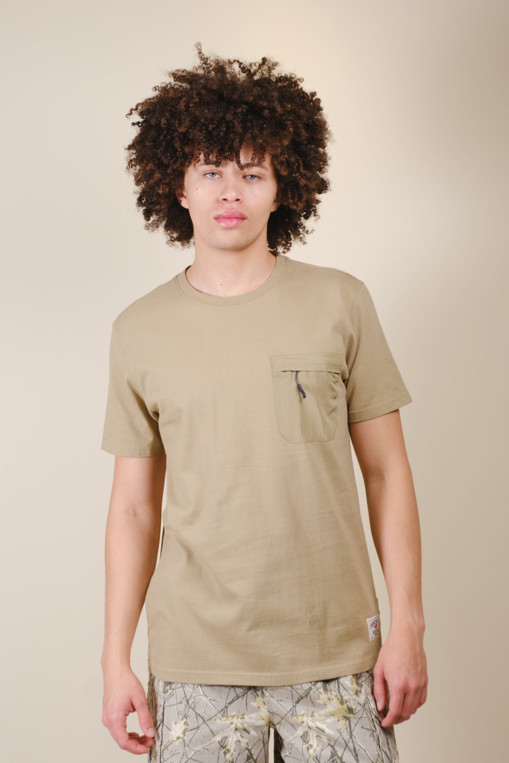 100% cotton men's tee with a slight relaxed fit 
#color_olive