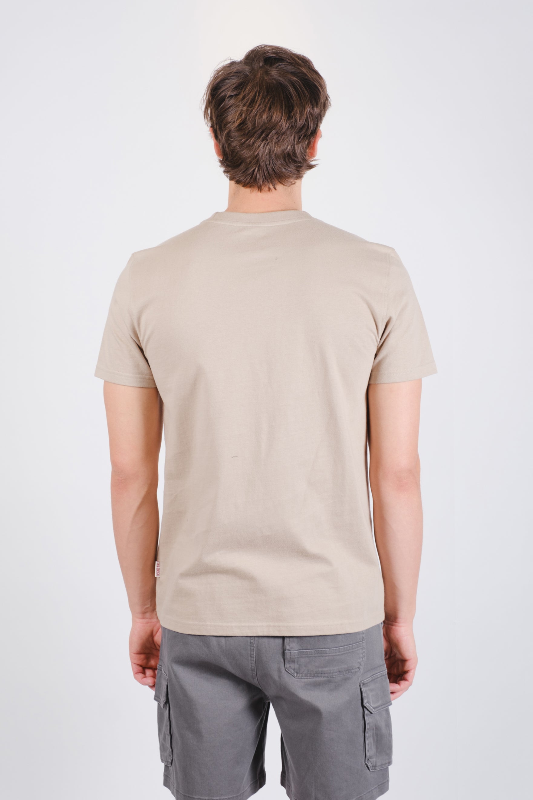250 GSM short-sleeve nylon tee 
#color_pumice-stone
