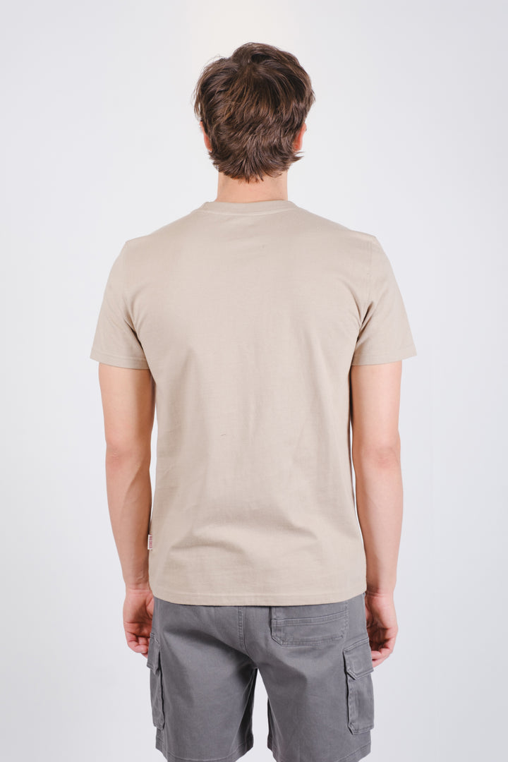 250 GSM short-sleeve nylon tee 
#color_pumice-stone