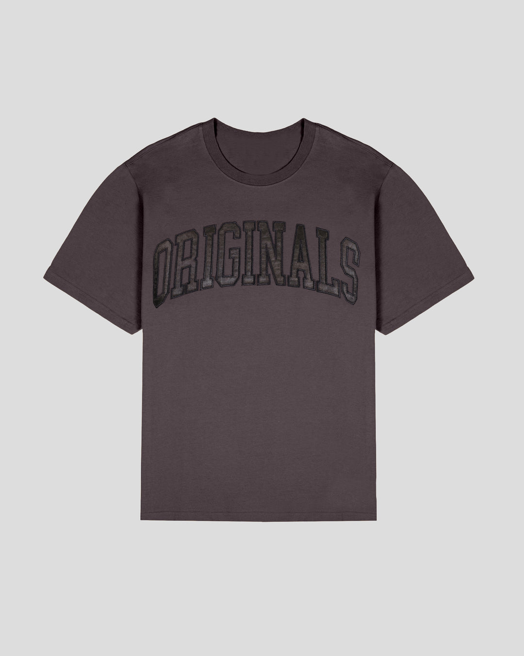 Originals Satin Applique Tee - Dusty Black