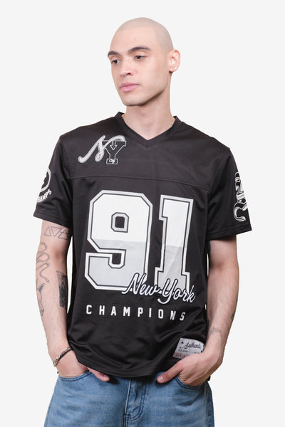 Tシャツ・カットソー LMC STAR FOOTBALL JERSEY black 0LM24STS131BLK 094670074d0af5621a5dbeed0def51