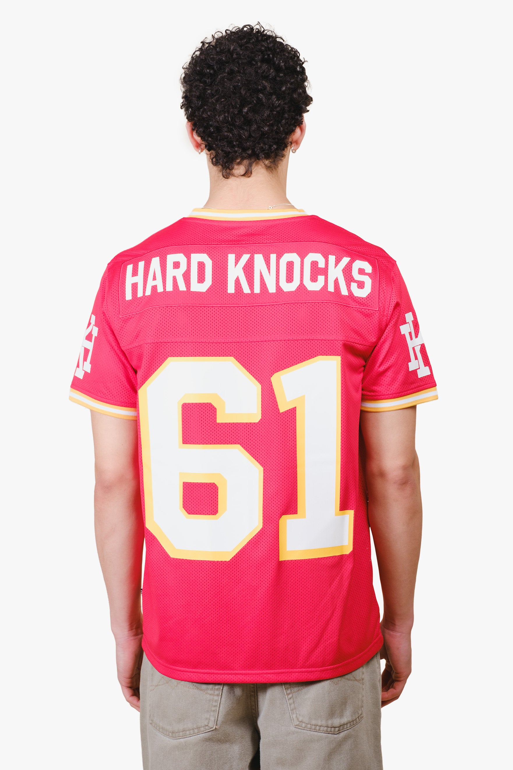 Hard knocks football jersey in red #color_red