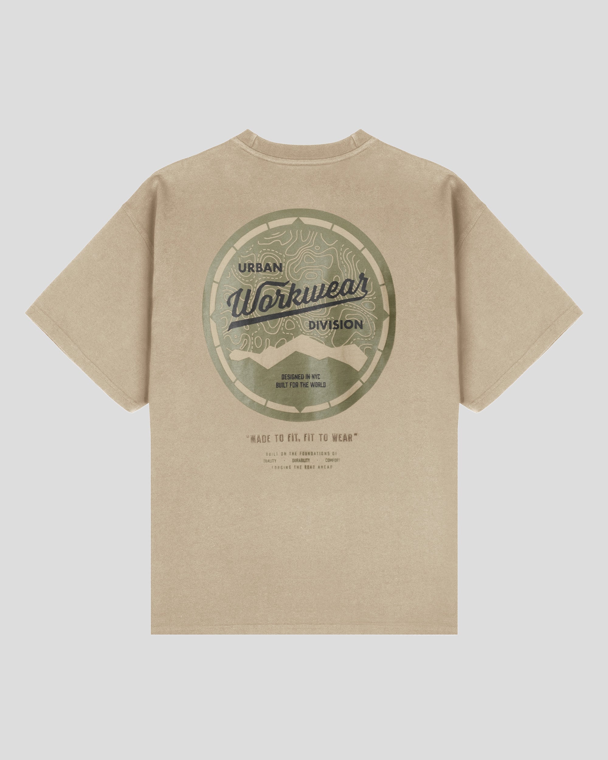 Premium Heavy Weight Workwear Compass Tee | Brooklyn Cloth