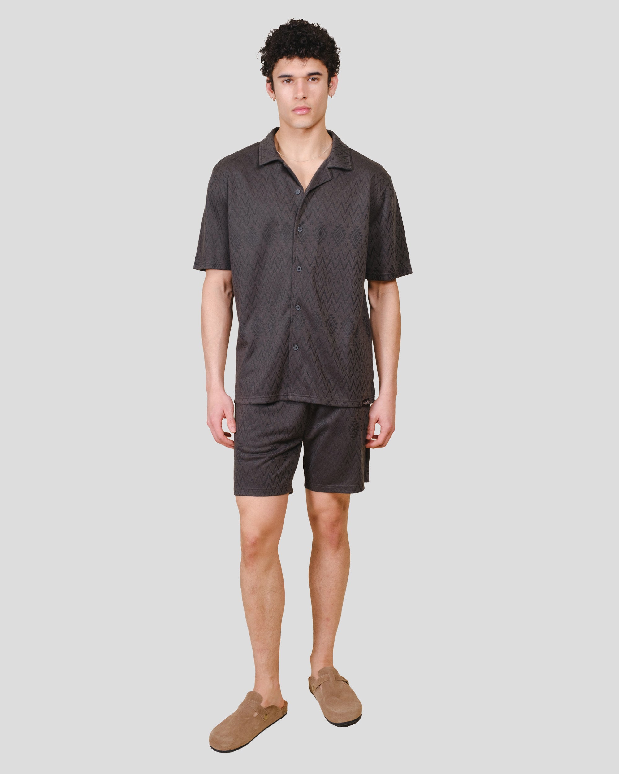 Aztec Jacquard Knit Shirt | Brooklyn Cloth