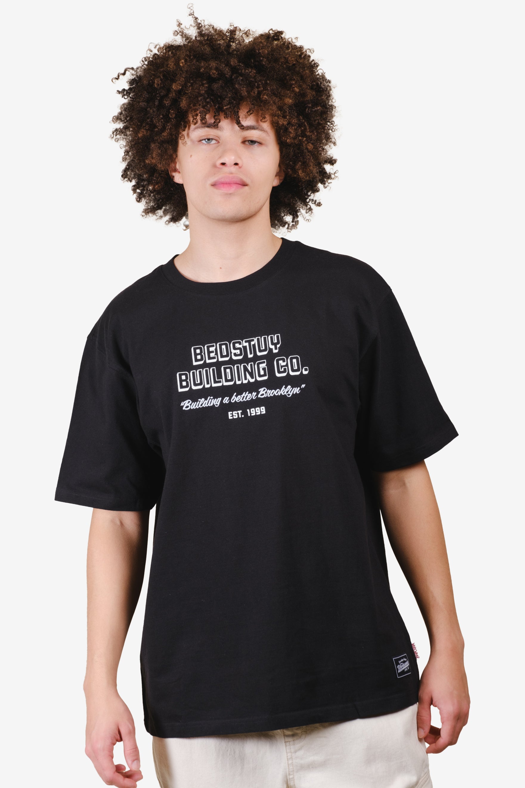 Premium heavyweight Bedstuy building tee  #color_black 
