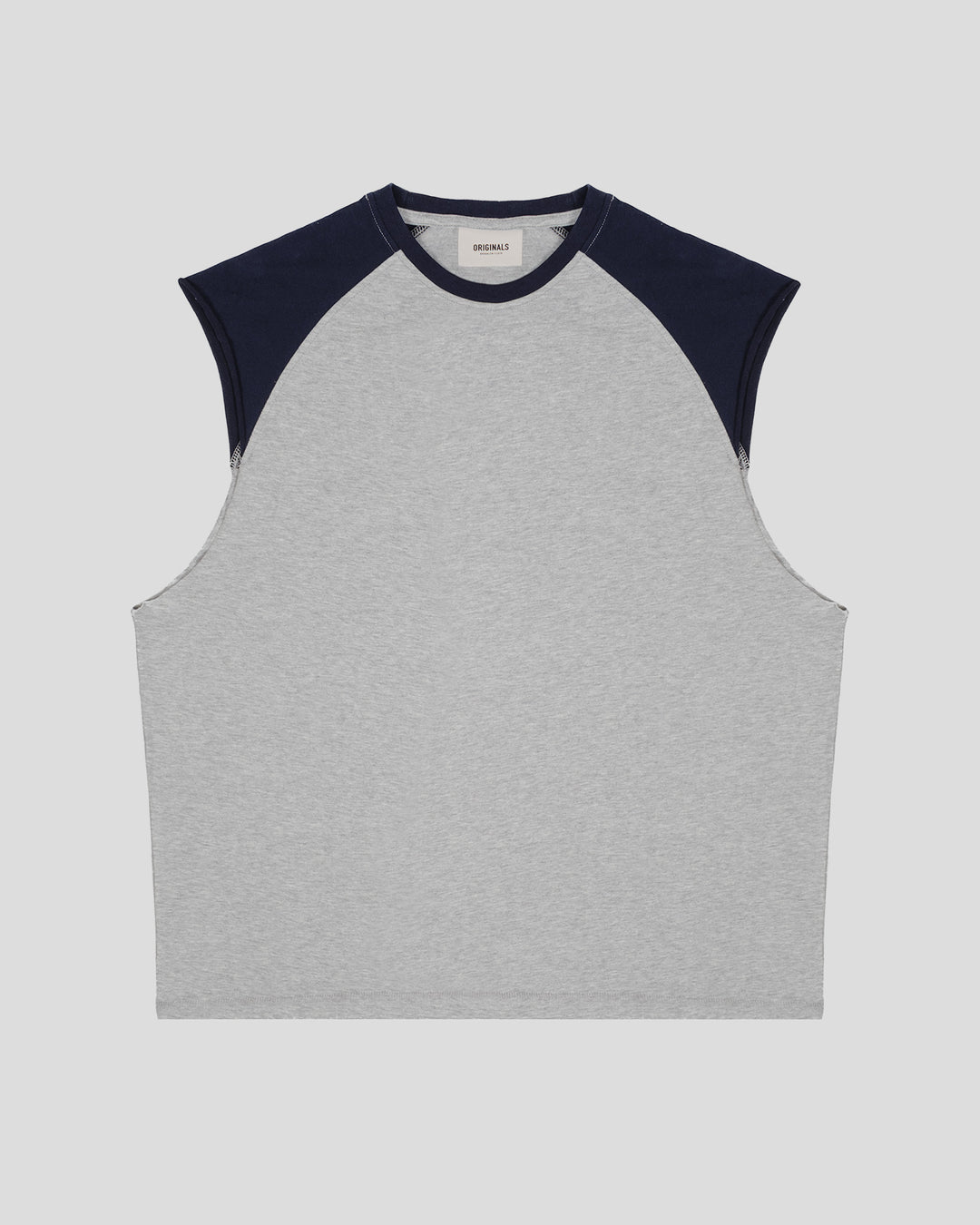 Boxy Muscle Tee - Heather Grey
