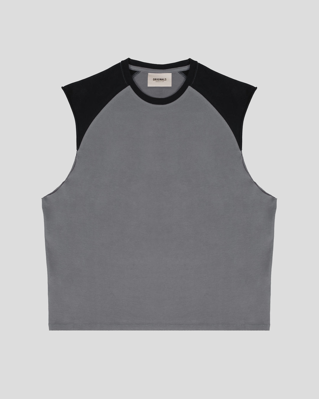 Boxy Muscle Tee - Steel Grey