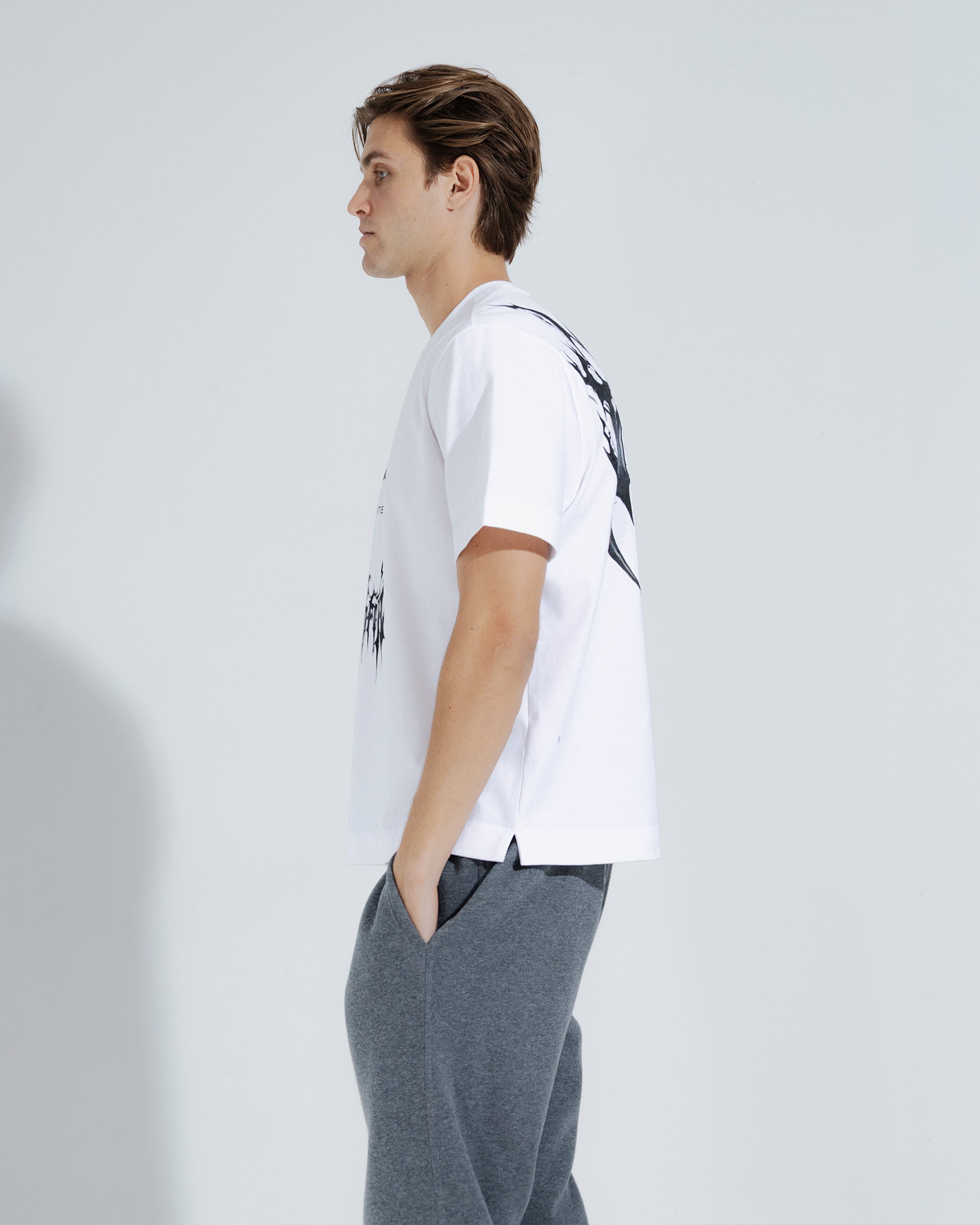 Infinity Graphic Cotton Tee in White