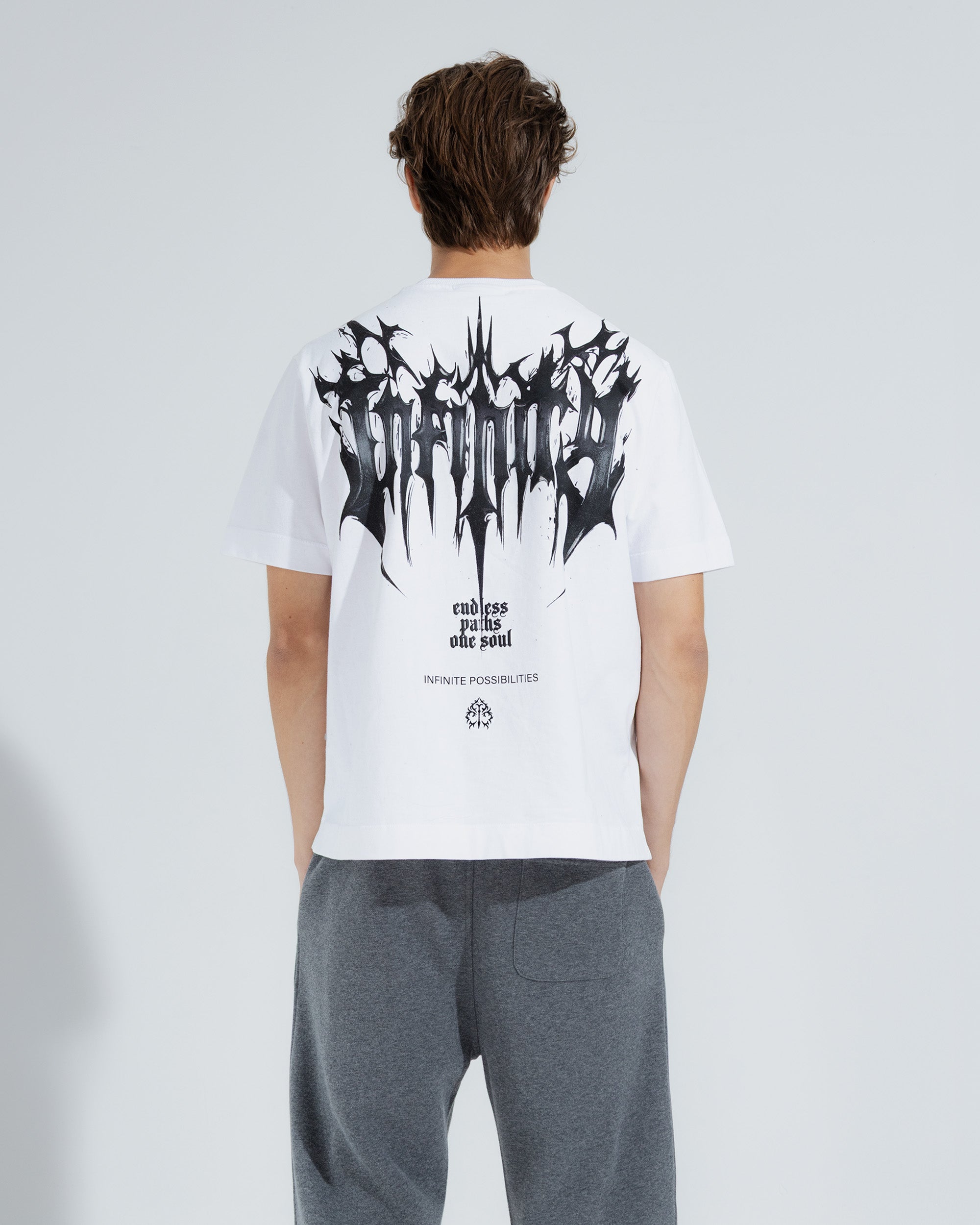 Infinity Graphic Cotton Tee in White