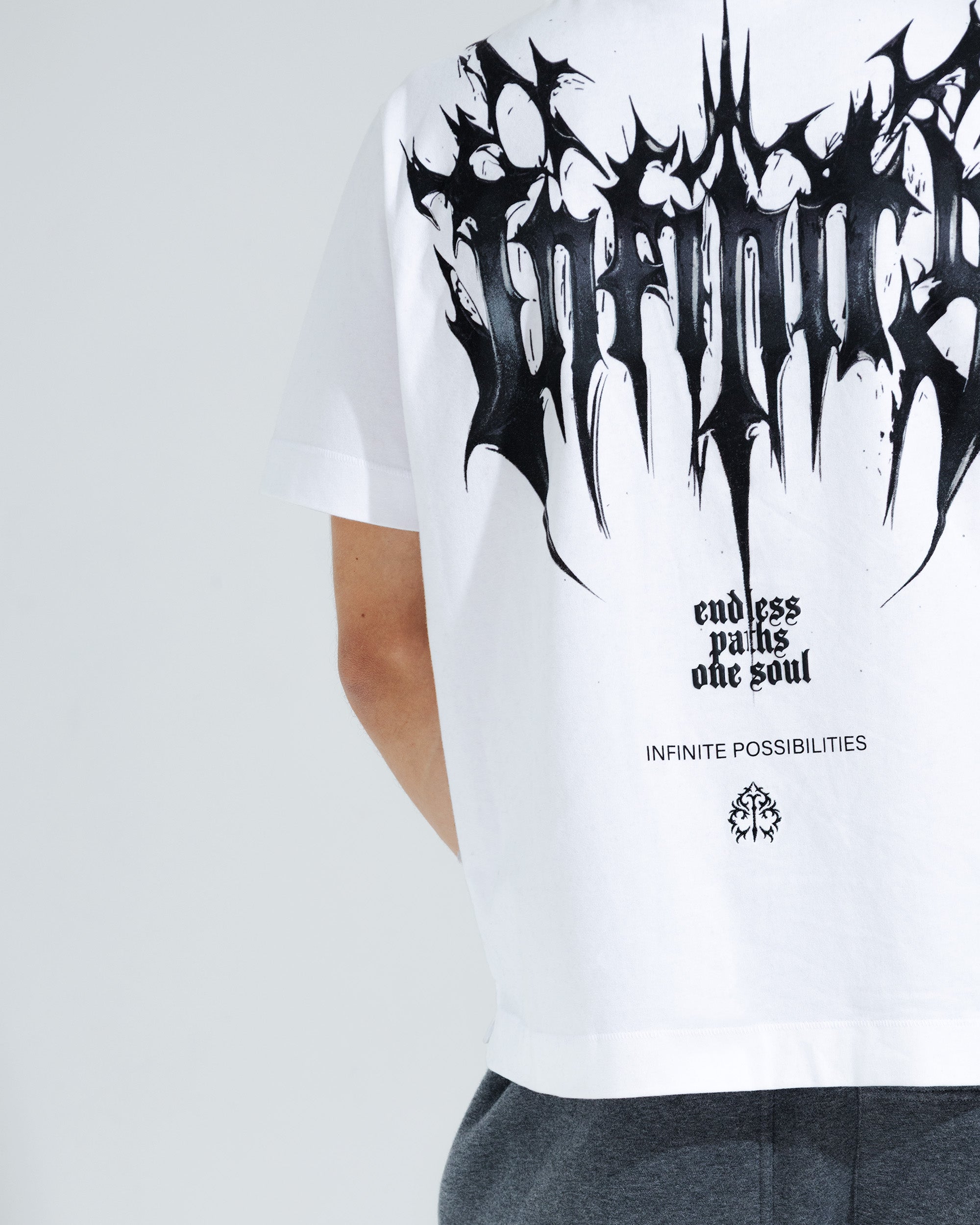 Infinity Graphic Cotton Tee in White