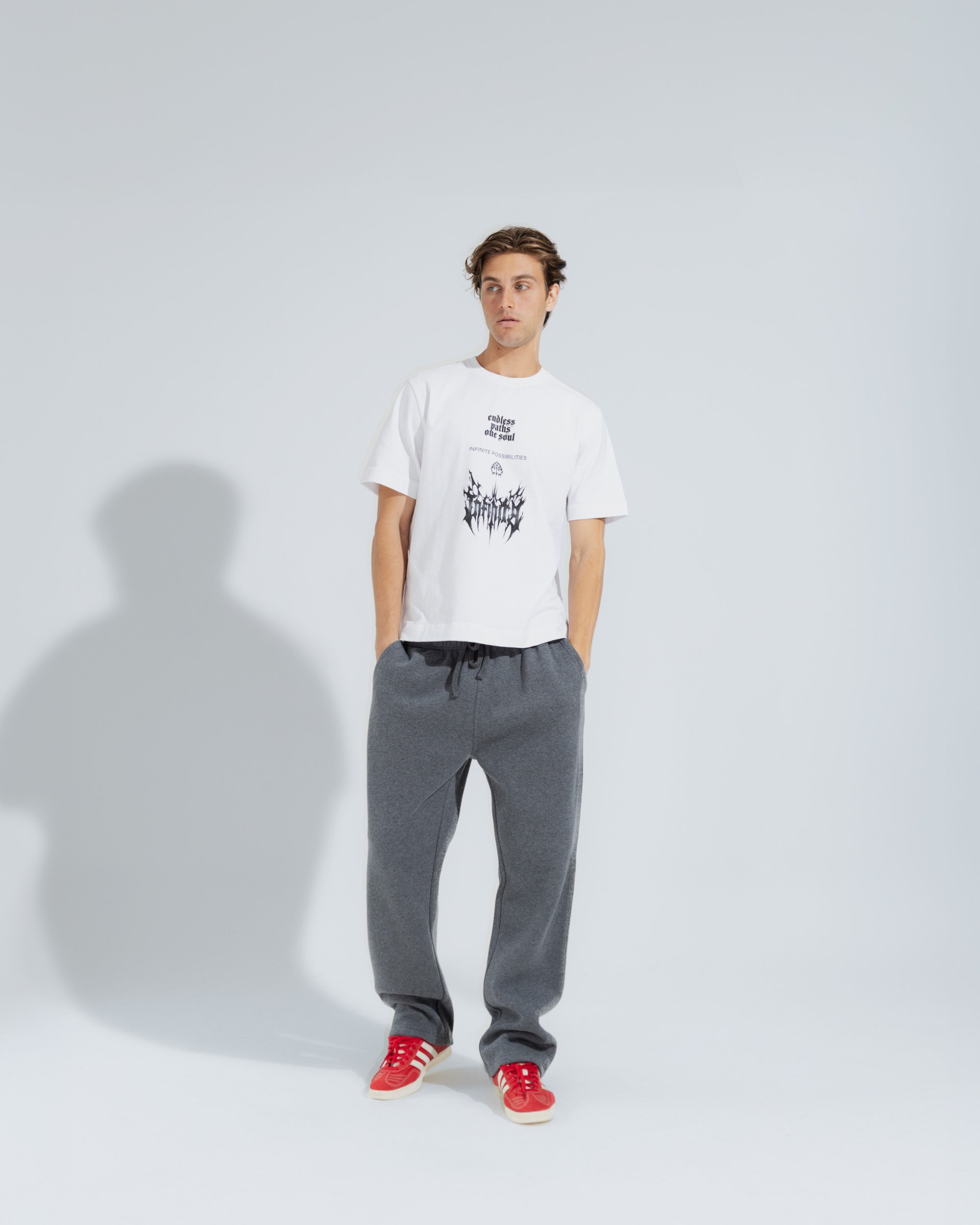 Infinity Graphic Cotton Tee in White