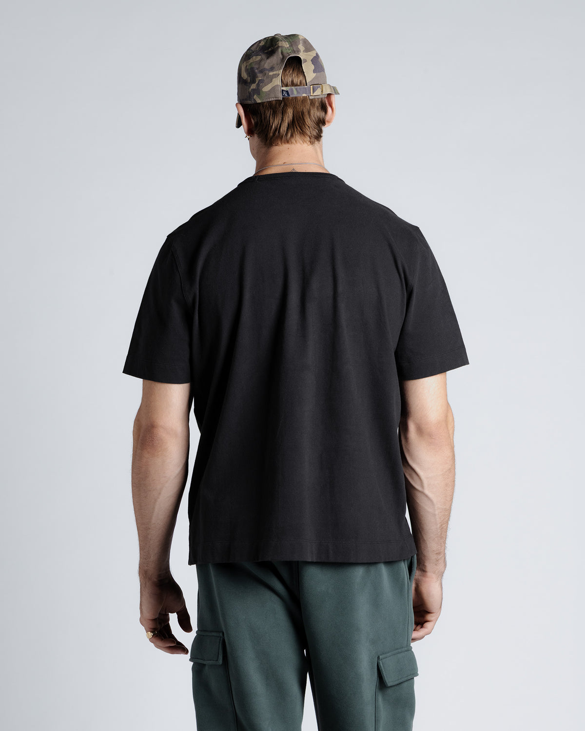 Midnight Embroidery Tee in Black