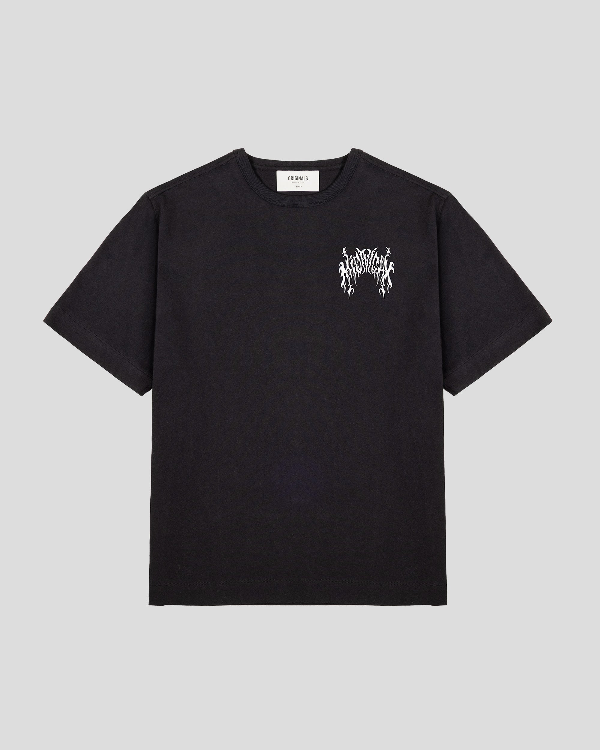 Midnight Embroidery Tee in Black