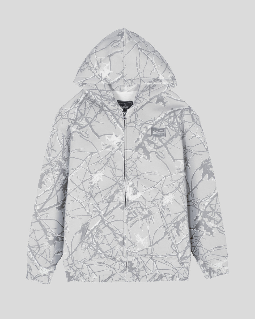 Heavyweight Camo Full Zip - Light Grey