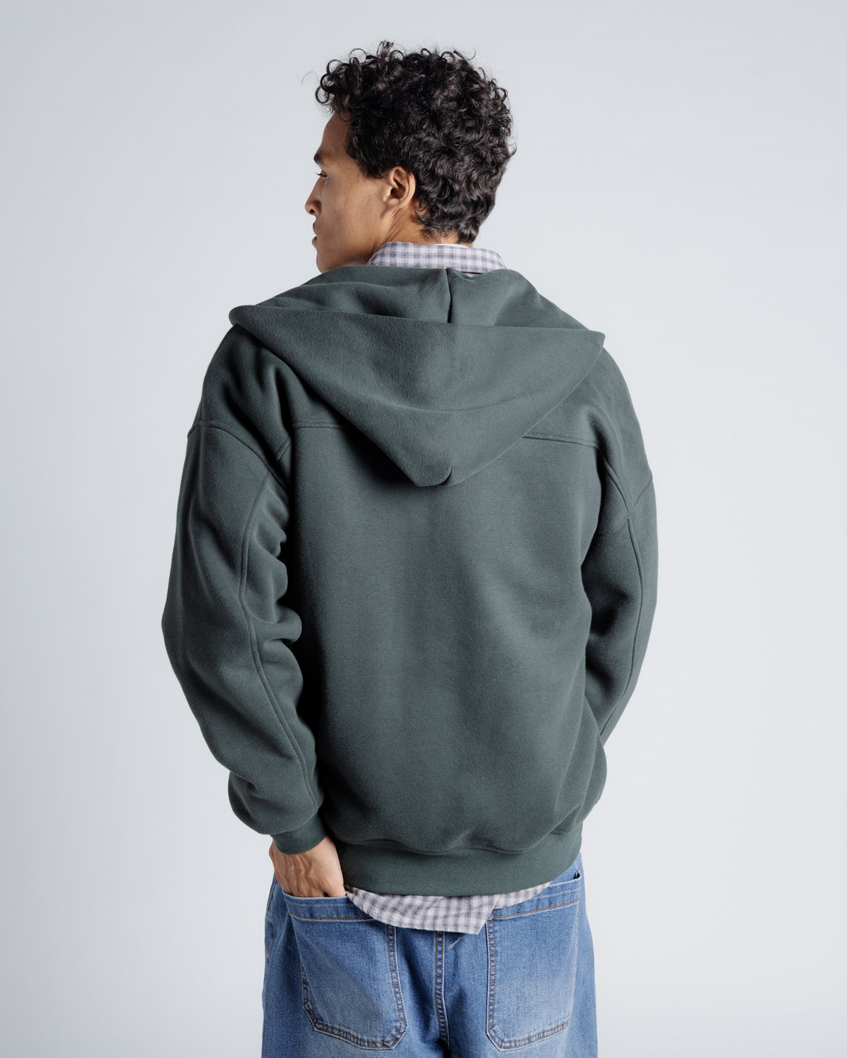 The Daily Heavyweight Zip Hoodie in Dark spruce