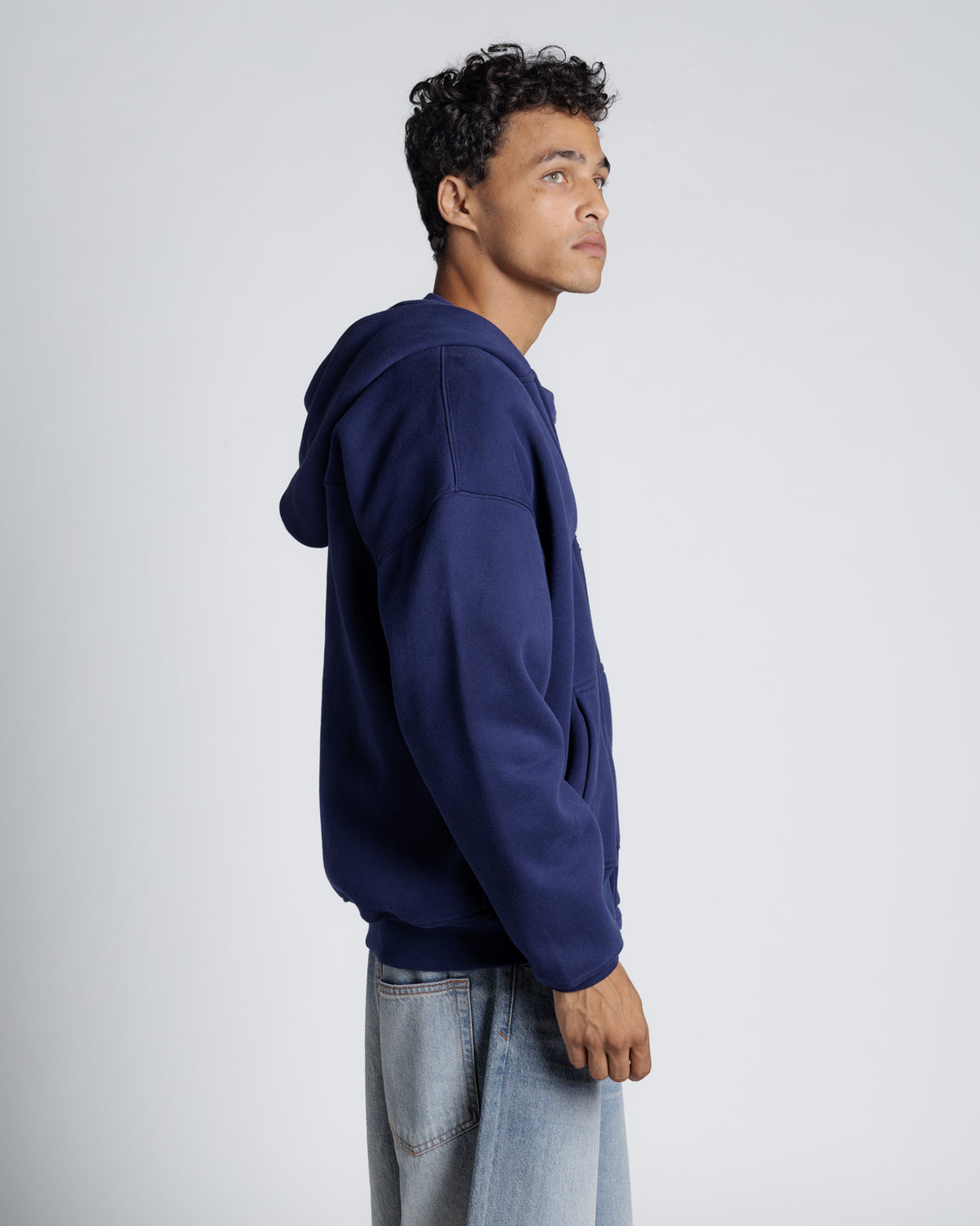 The Daily Heavyweight Zip Hoodie in Navy