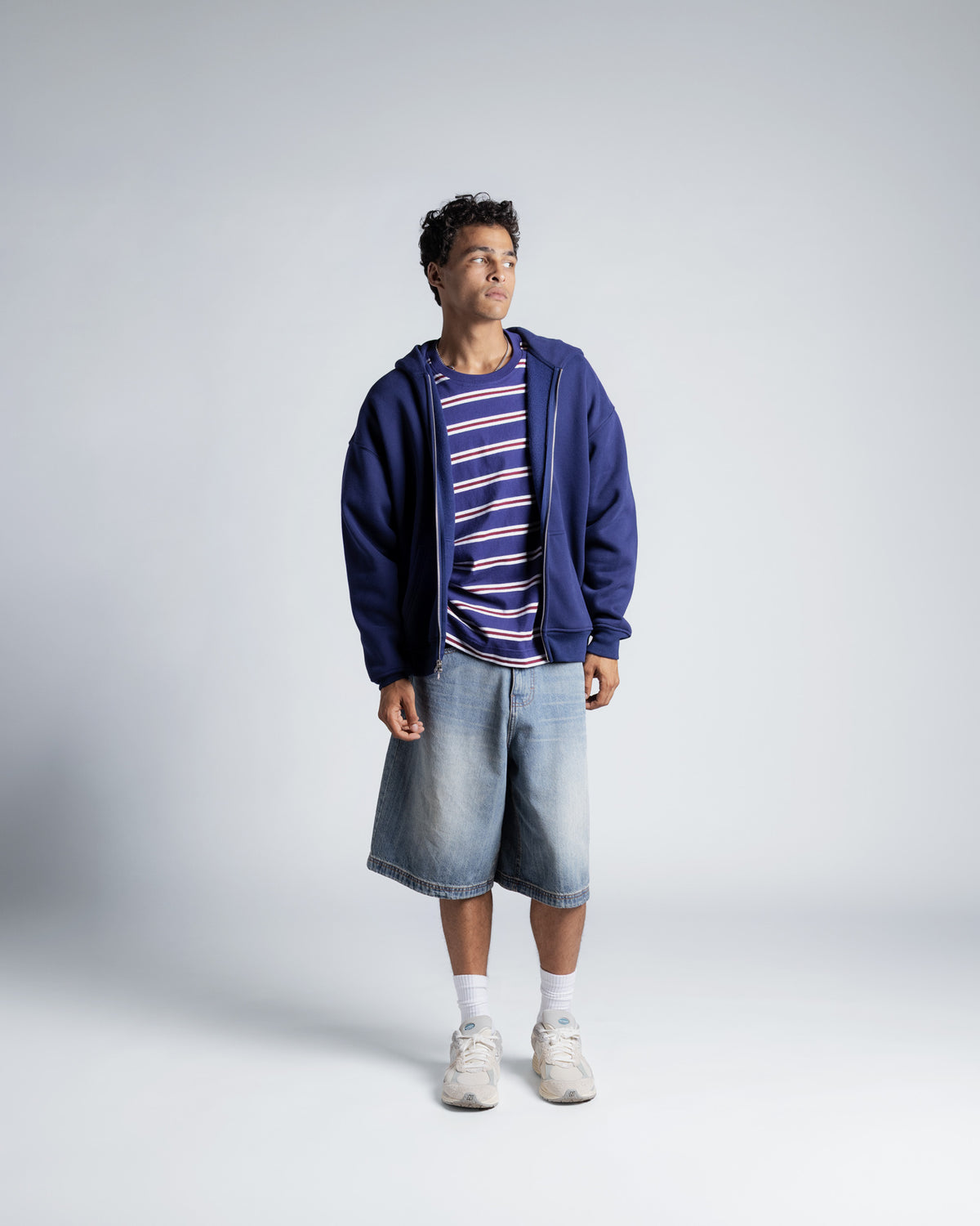 The Daily Heavyweight Zip Hoodie in Navy
