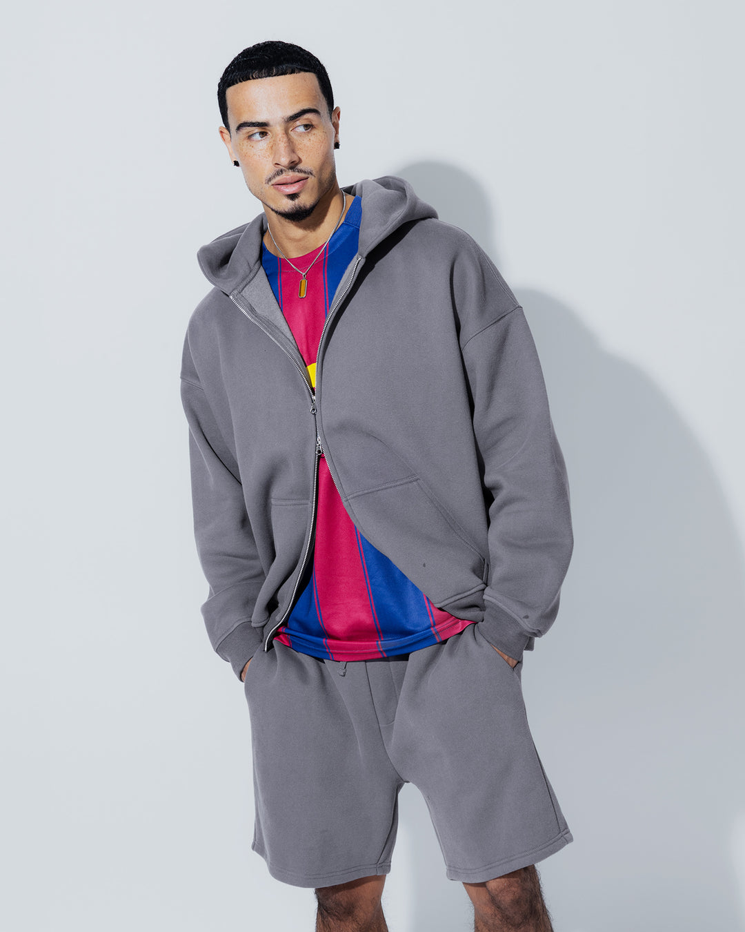 The Daily Heavyweight Zip Hoodie - Steel Grey