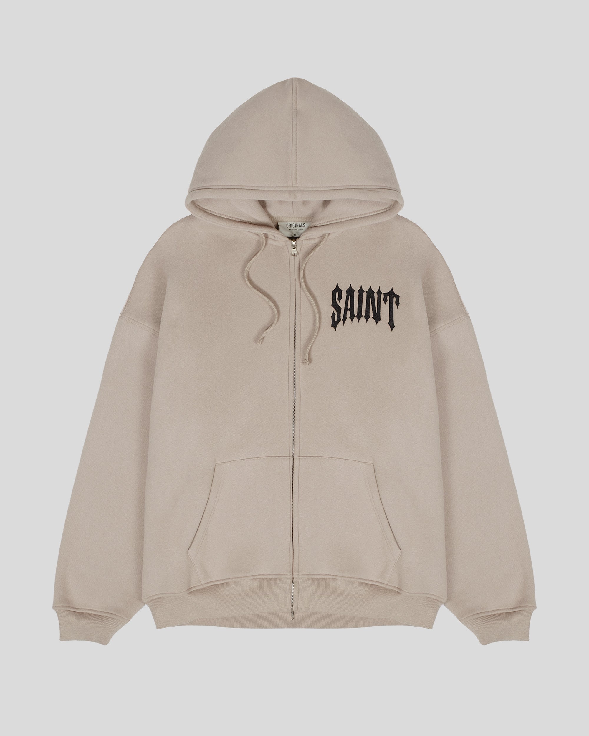Heavy Weight Saint Zip Hoodie | Men's Tops | Brooklyn Cloth