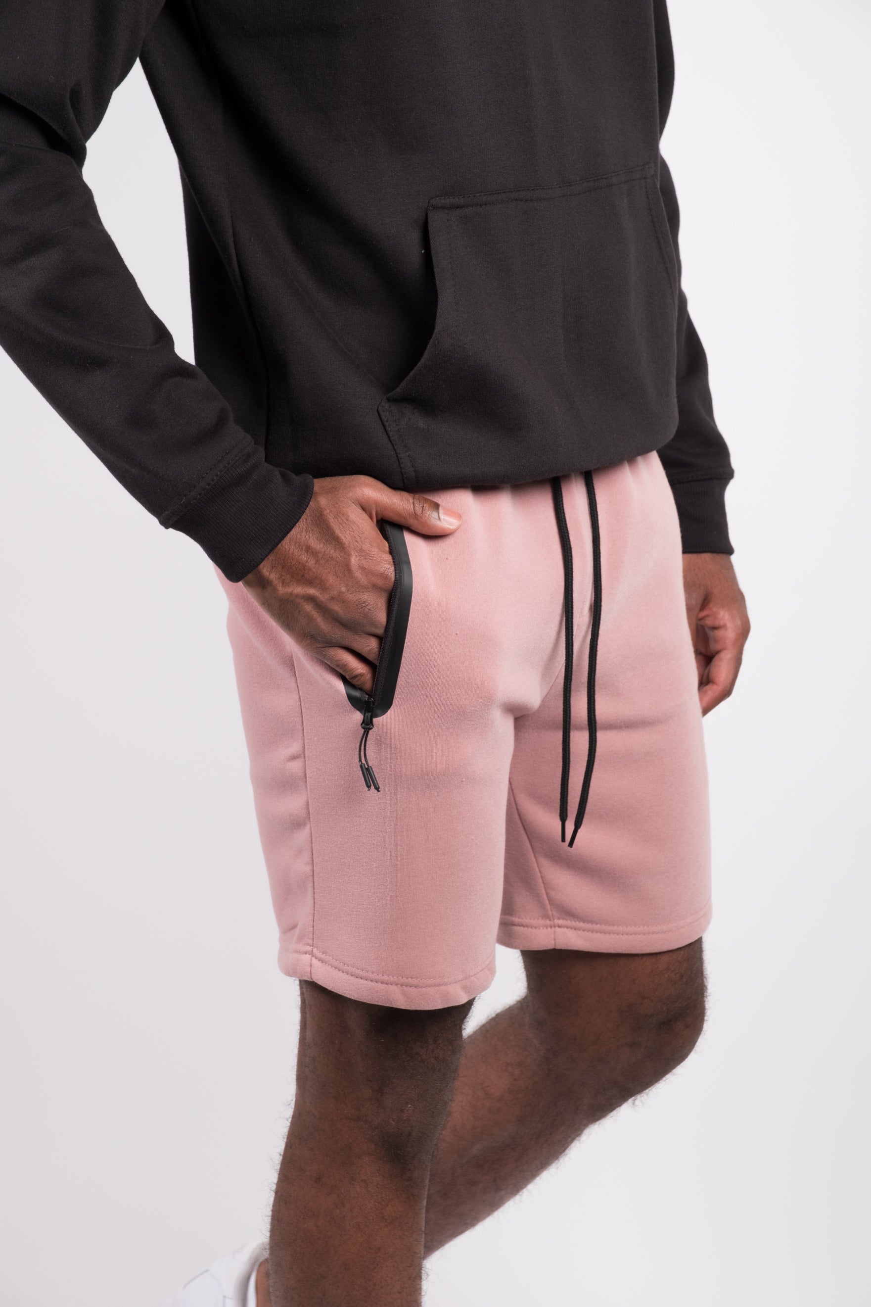 Brooklyn Cloth Heat Seal Zip Shorts designed for comfort and style
#color_dusty rose